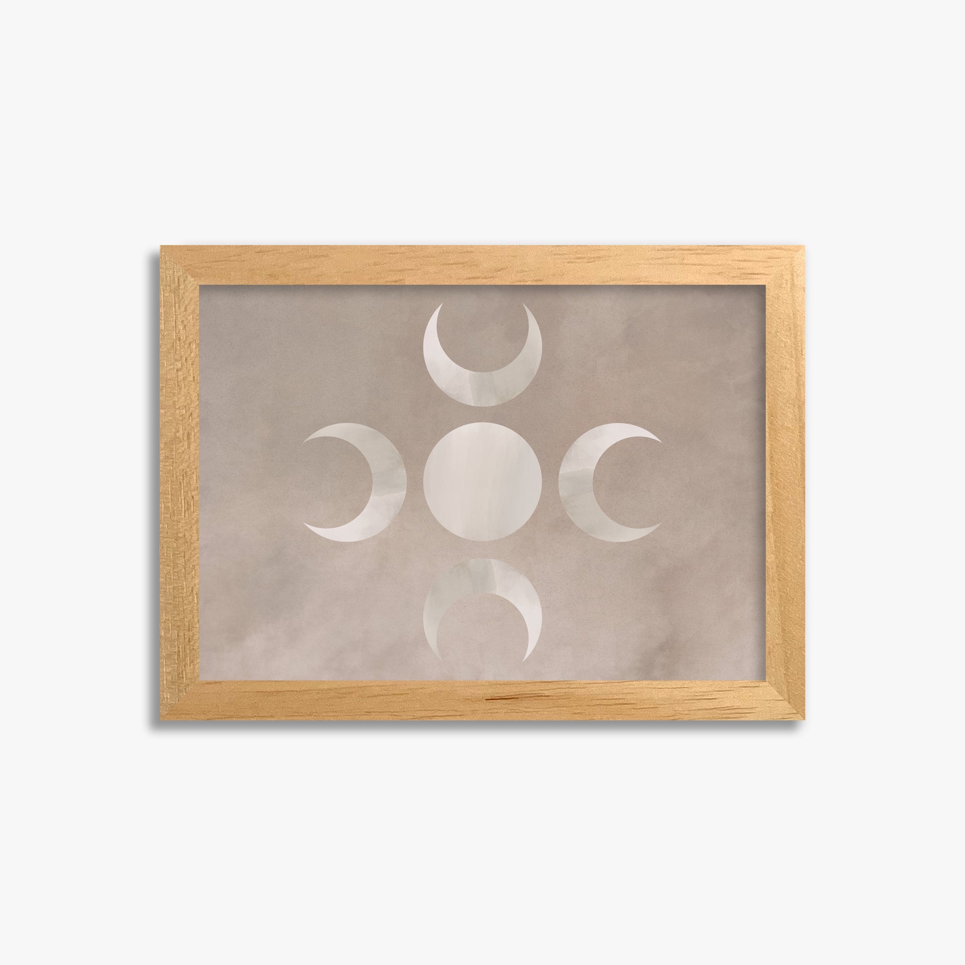 Mystic Moon Phases, 21x30cm Framed Poster With Oak Frame