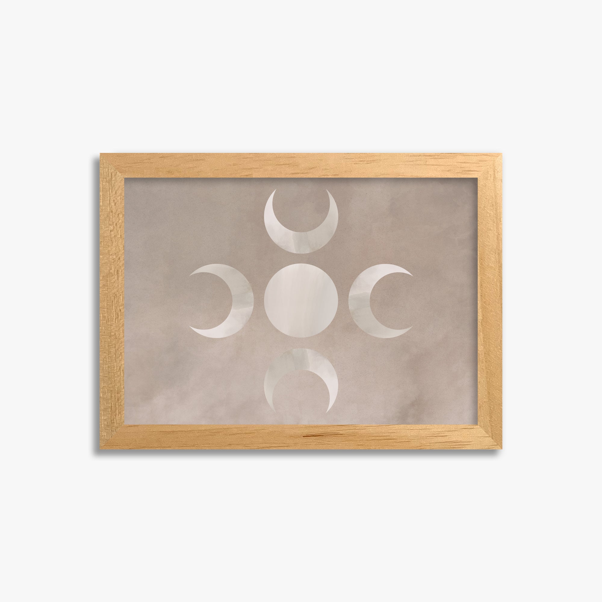 Mystic Moon Phases, 21x30cm Framed Poster With Oak Frame