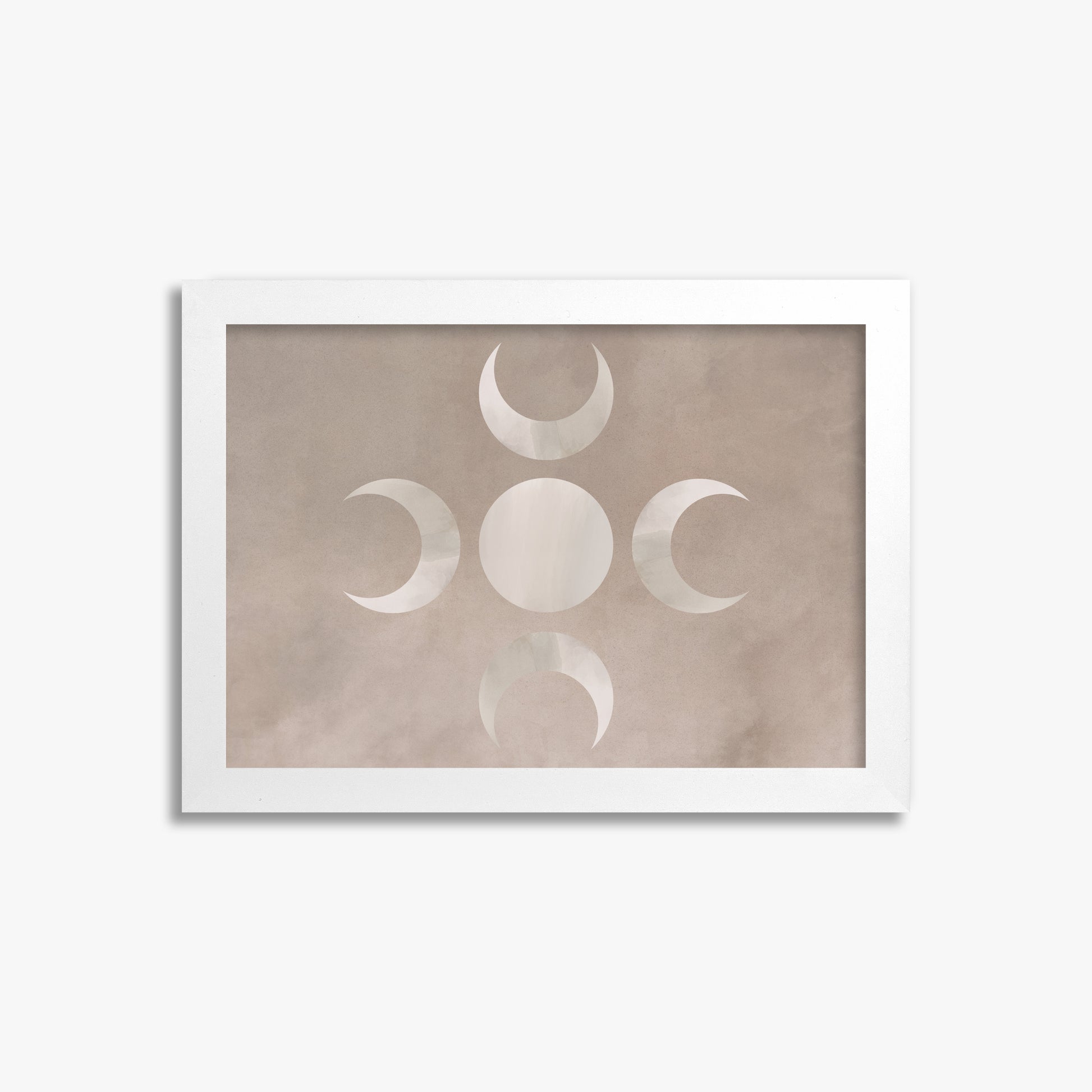 Mystic Moon Phases, 21x30cm Framed Poster With White Frame