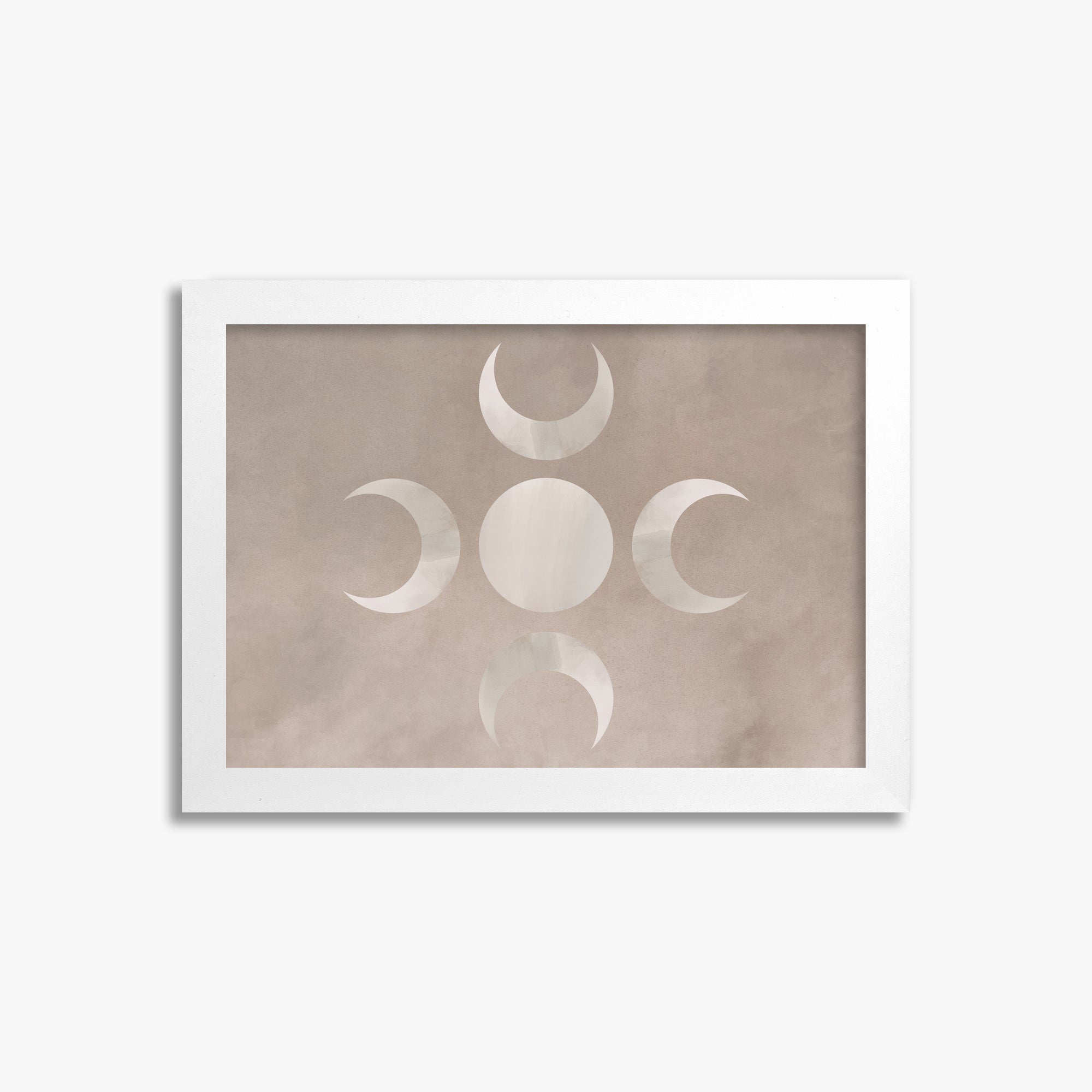 Mystic Moon Phases, 21x30cm Framed Poster With White Frame