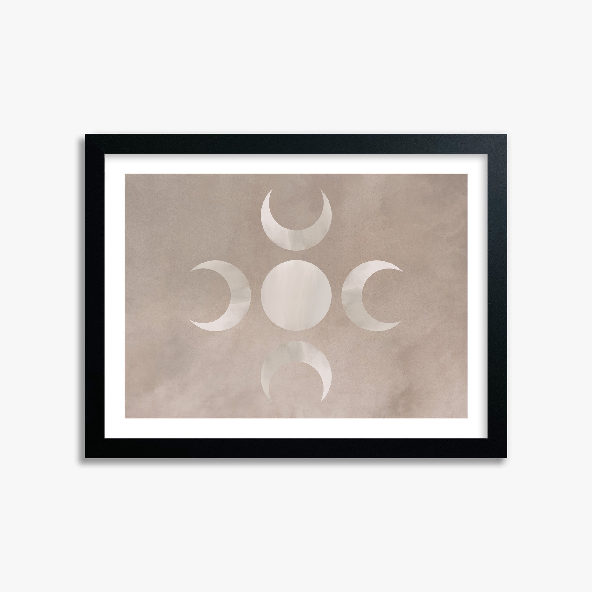 Mystic Moon Phases, 30x40cm Framed Poster With Black Frame