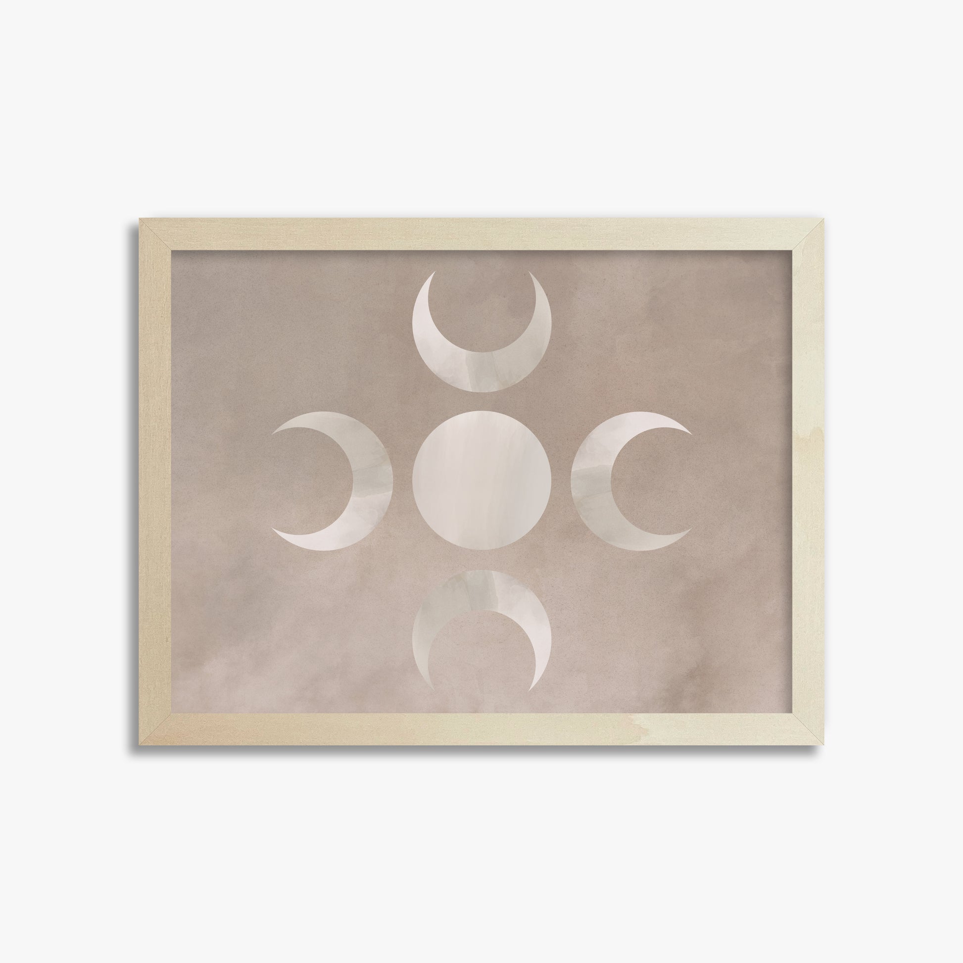 Mystic Moon Phases, 30x40cm Framed Poster With Lime Wood Frame