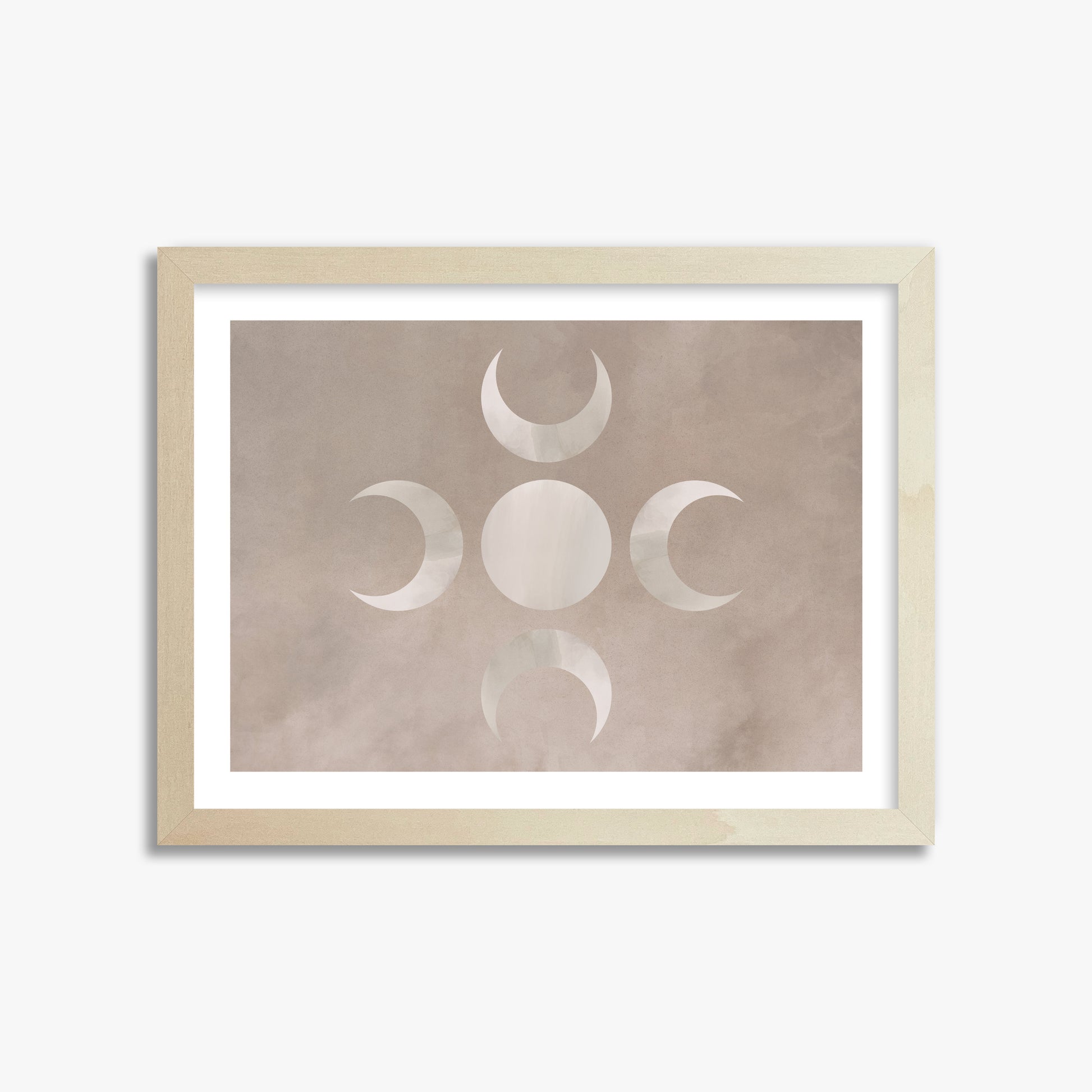 Mystic Moon Phases, 30x40cm Framed Poster With Lime Wood Frame