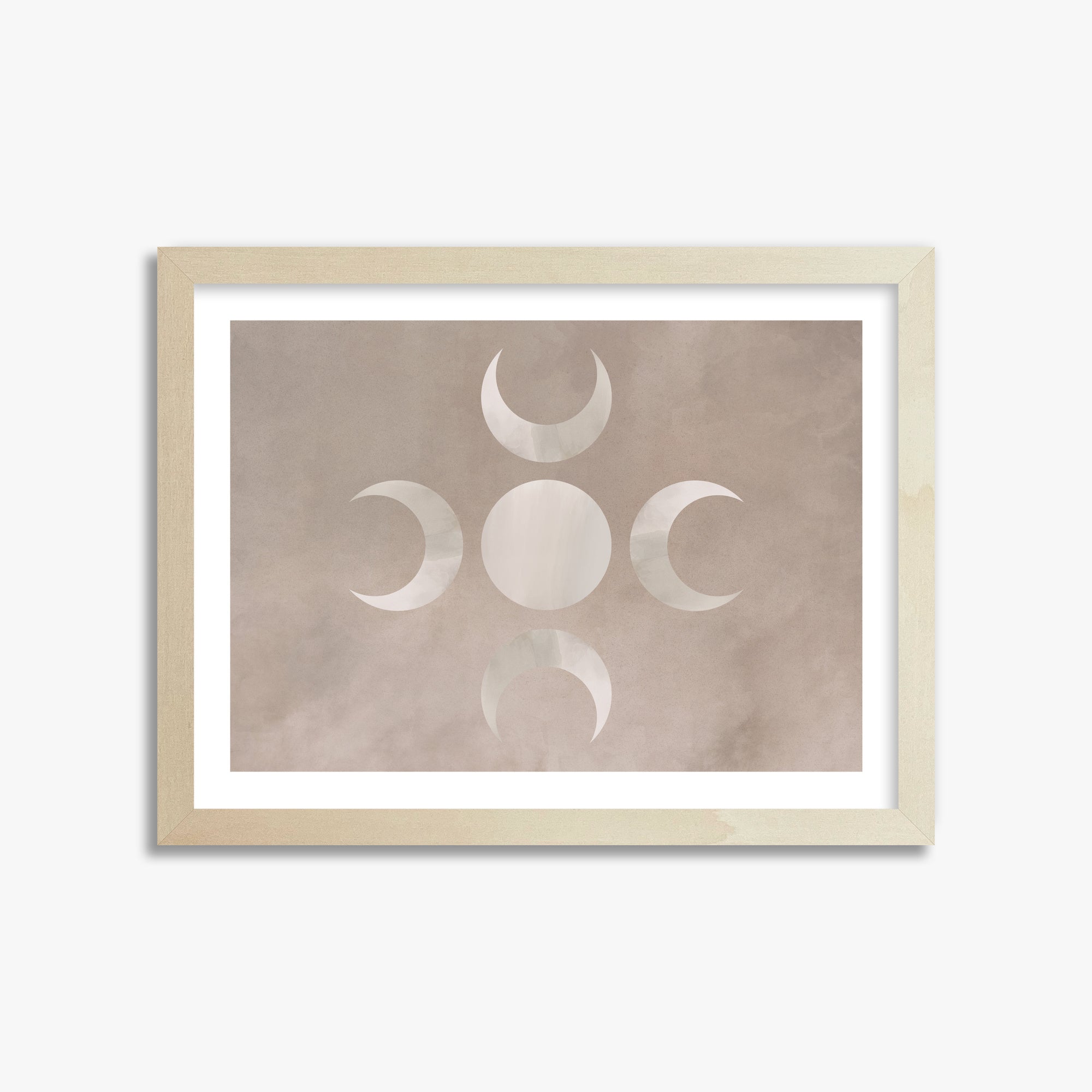 Mystic Moon Phases, 30x40cm Framed Poster With Lime Wood Frame