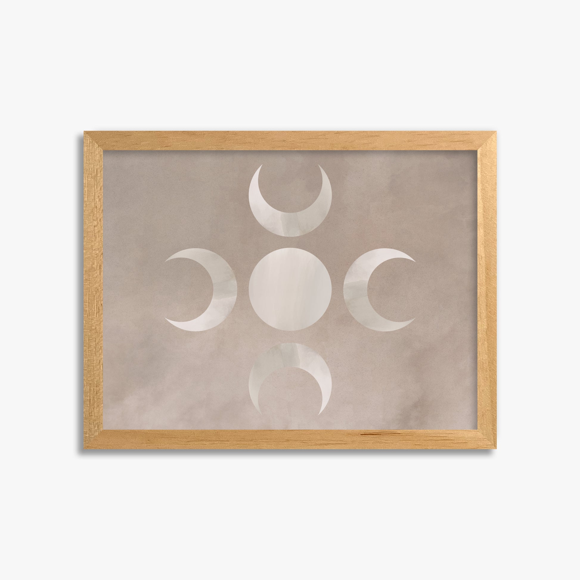 Mystic Moon Phases, 30x40cm Framed Poster With Oak Frame