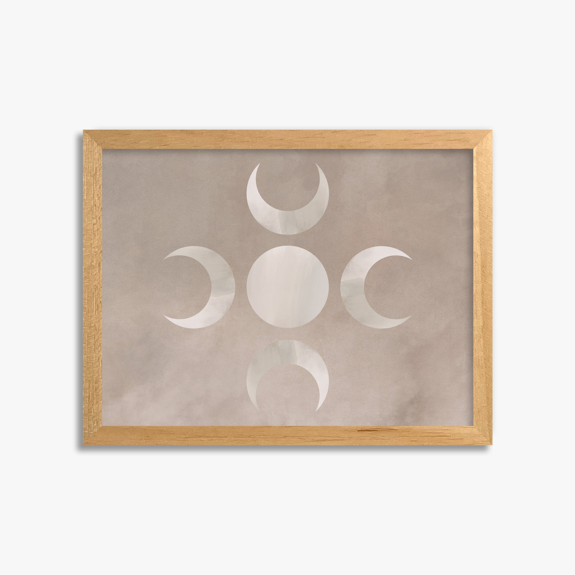 Mystic Moon Phases, 30x40cm Framed Poster With Oak Frame
