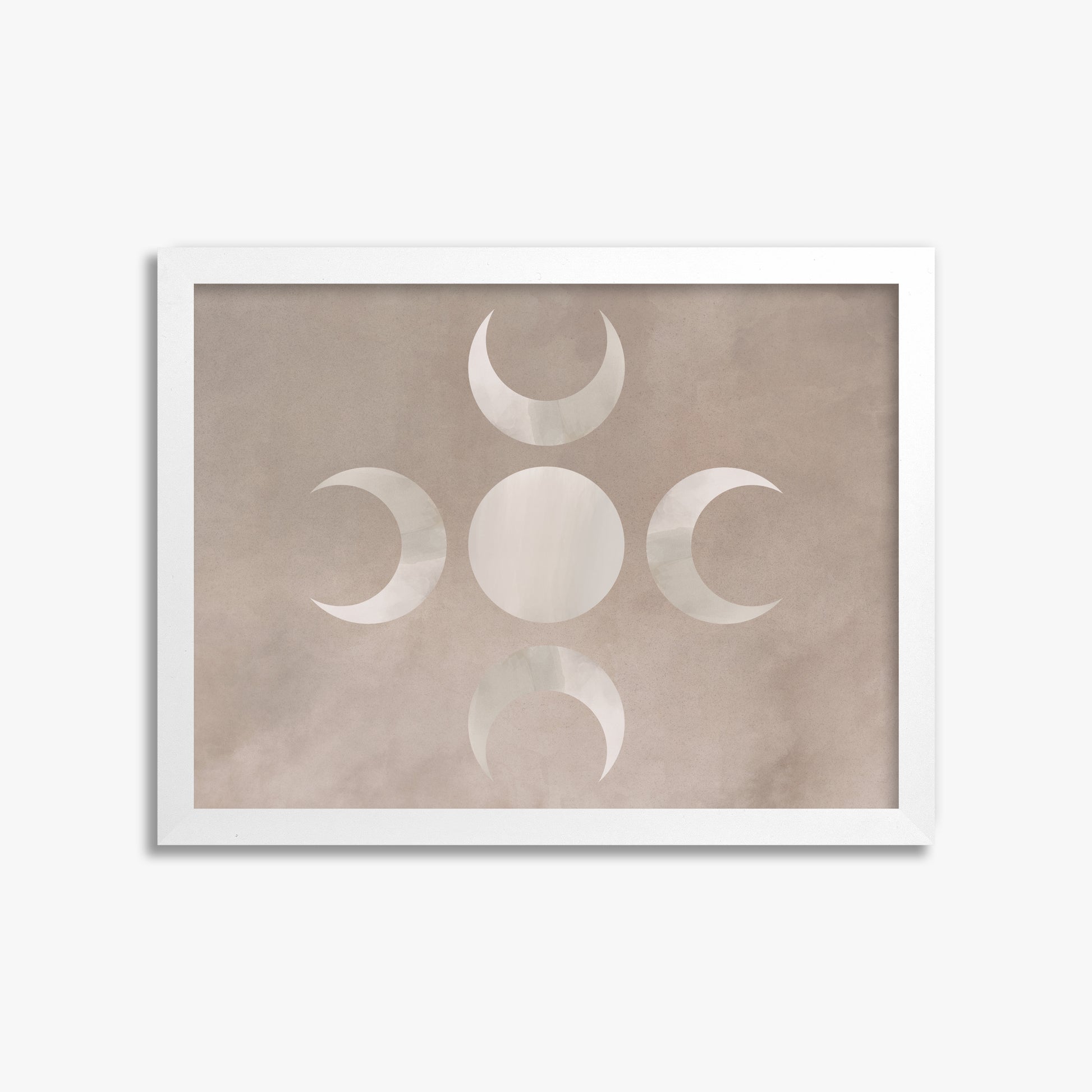 Mystic Moon Phases, 30x40cm Framed Poster With White Frame