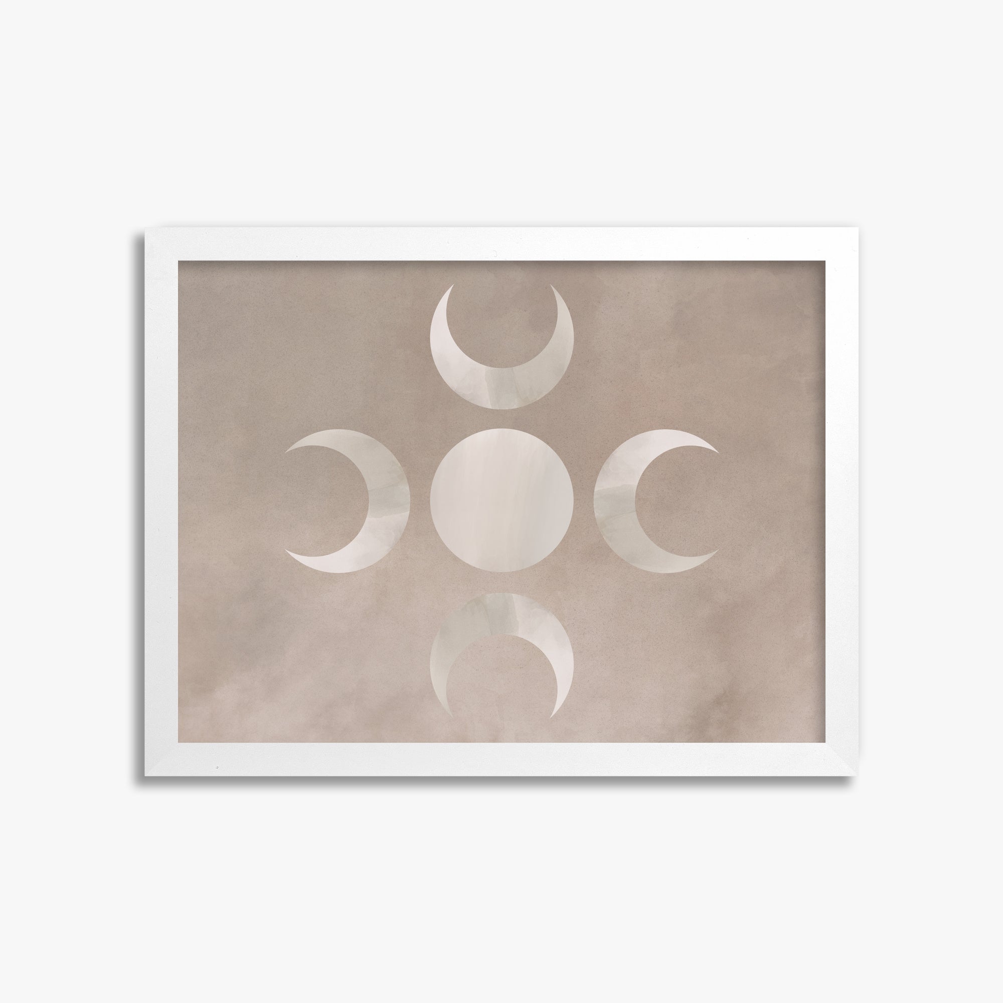 Mystic Moon Phases, 30x40cm Framed Poster With White Frame