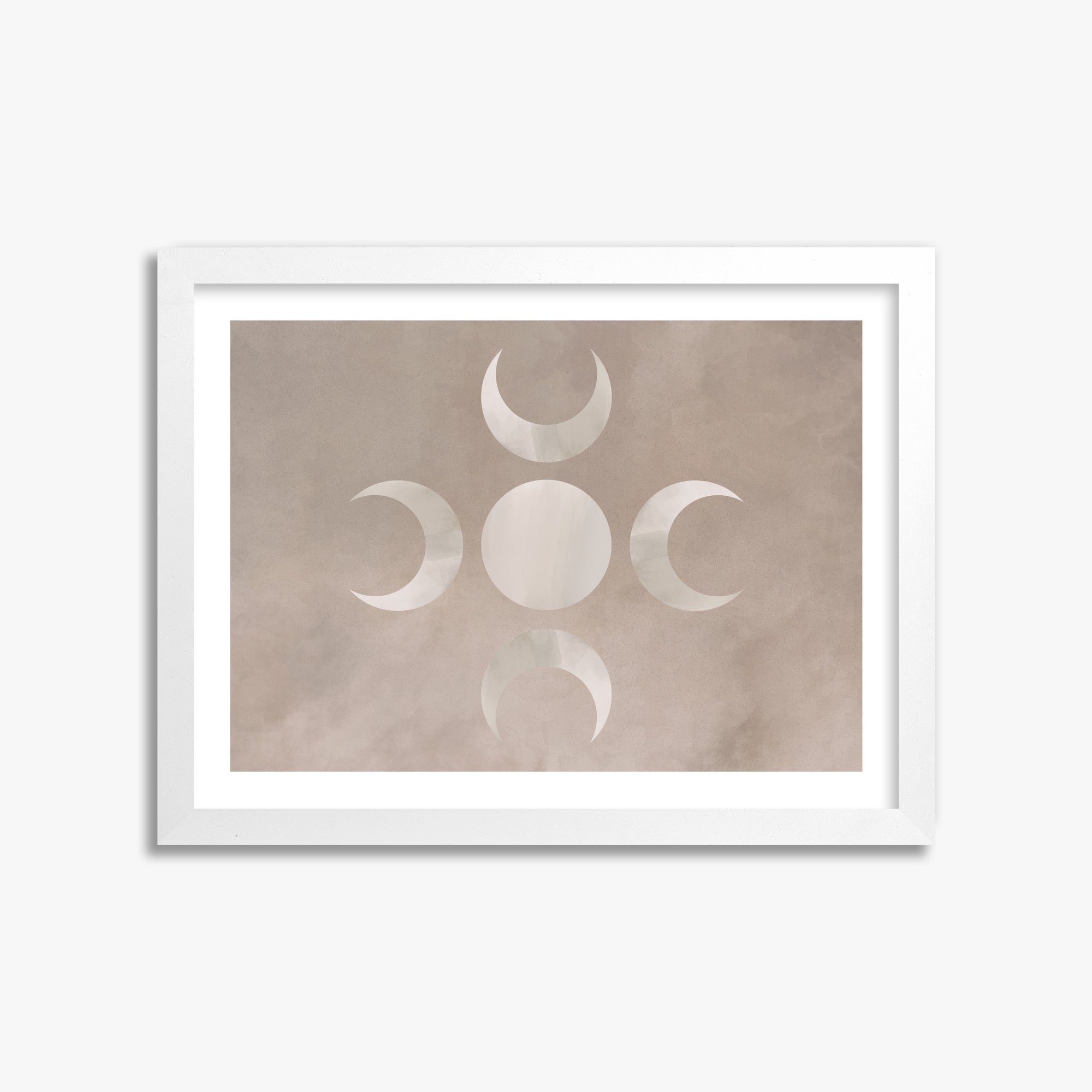 Mystic Moon Phases, 30x40cm Framed Poster With White Frame