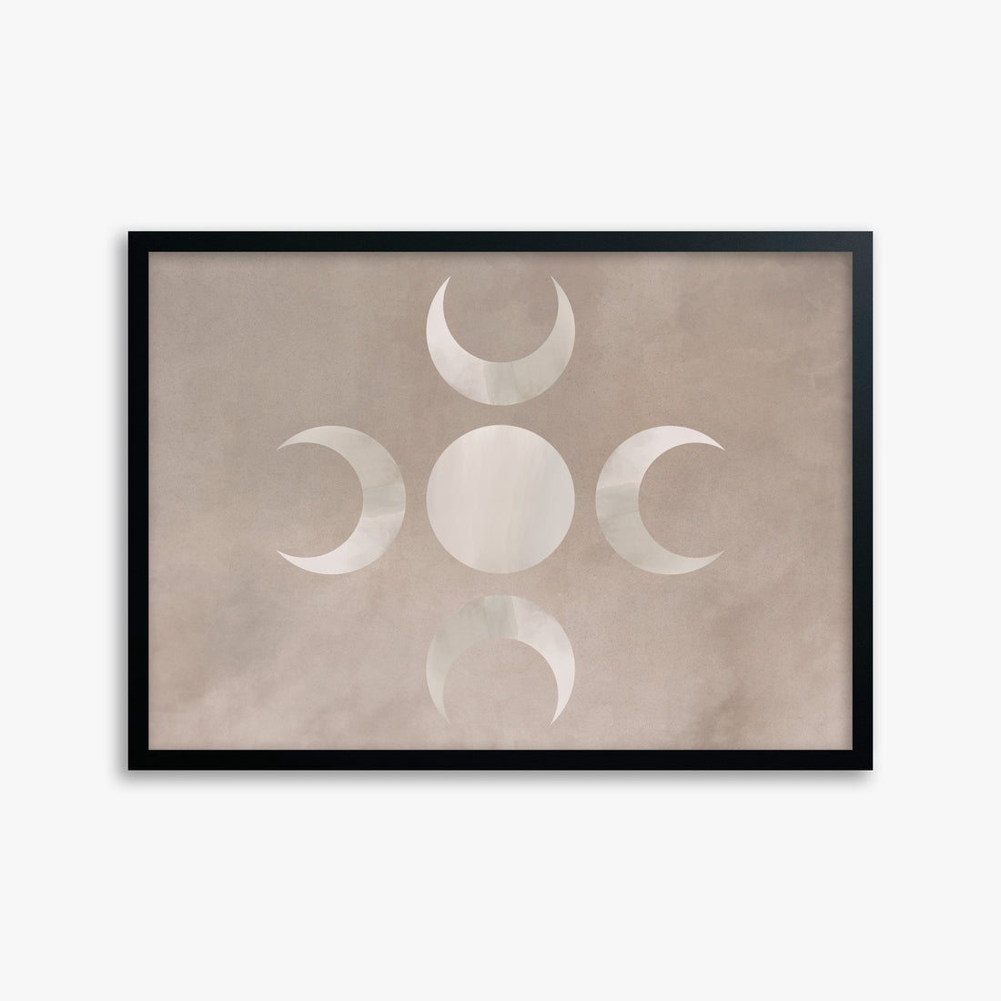 Mystic Moon Phases, 50x70cm Framed Poster With Black Frame