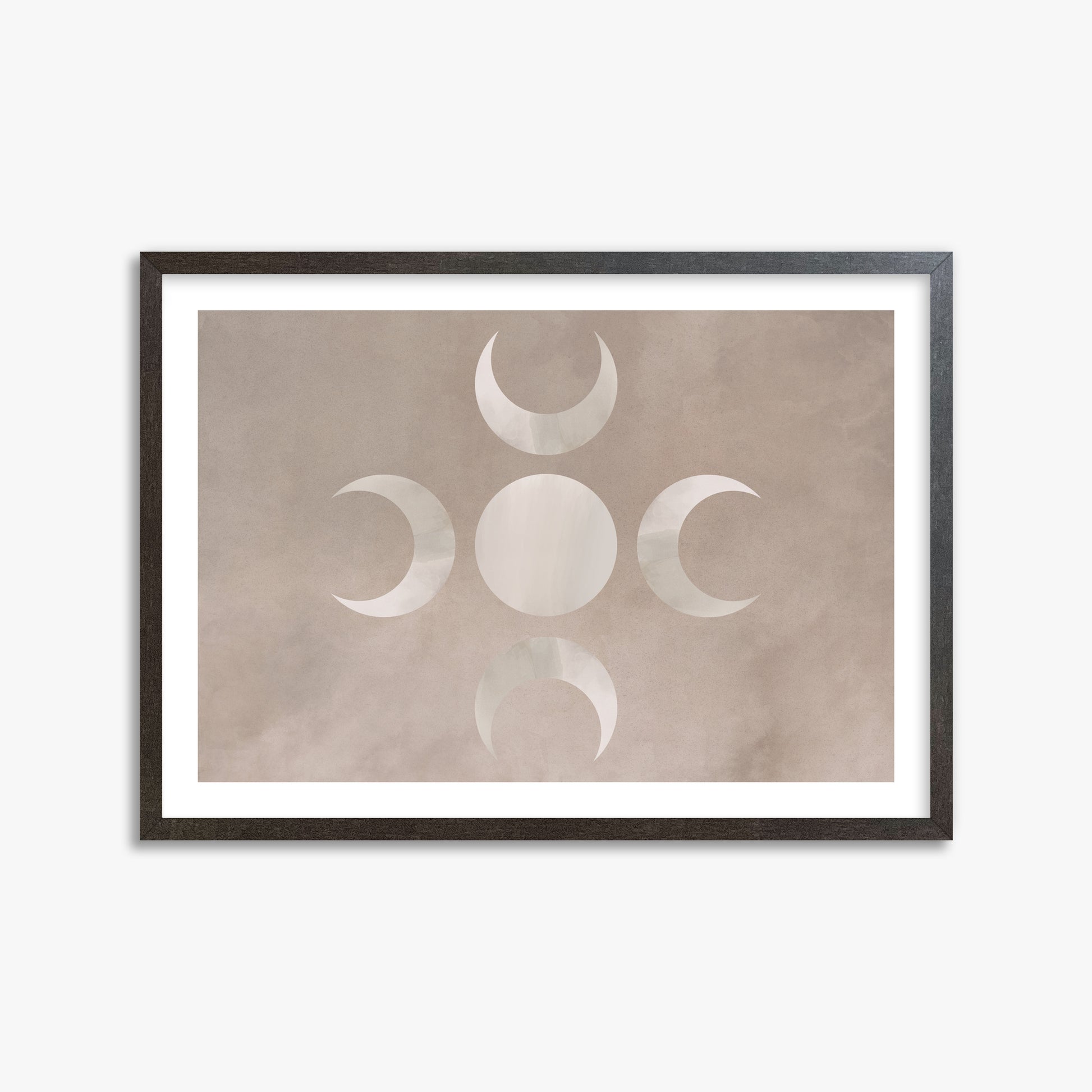 Mystic Moon Phases, 50x70cm Framed Poster With Espresso Frame