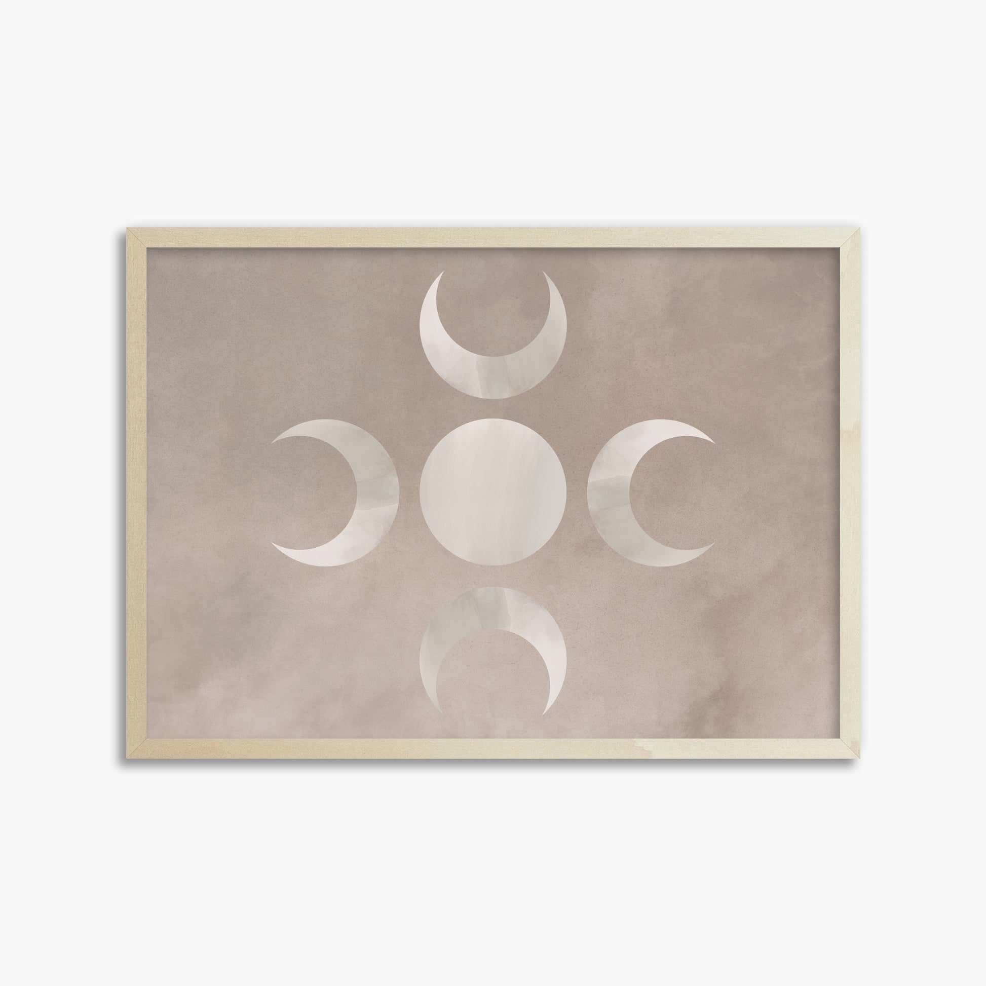 Mystic Moon Phases, 50x70cm Framed Poster With Lime Wood Frame