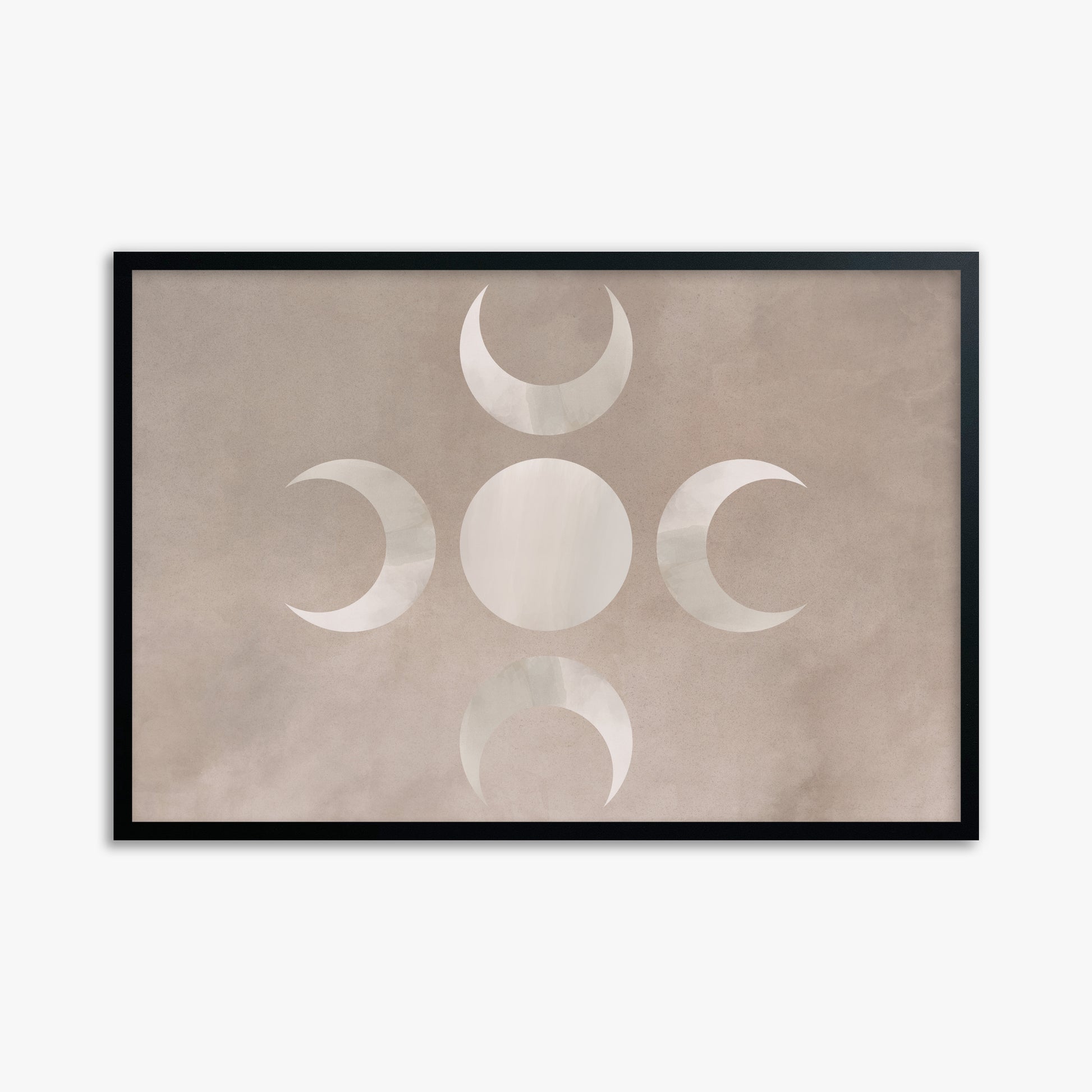 Mystic Moon Phases, 61x91cm Framed Poster With Black Frame