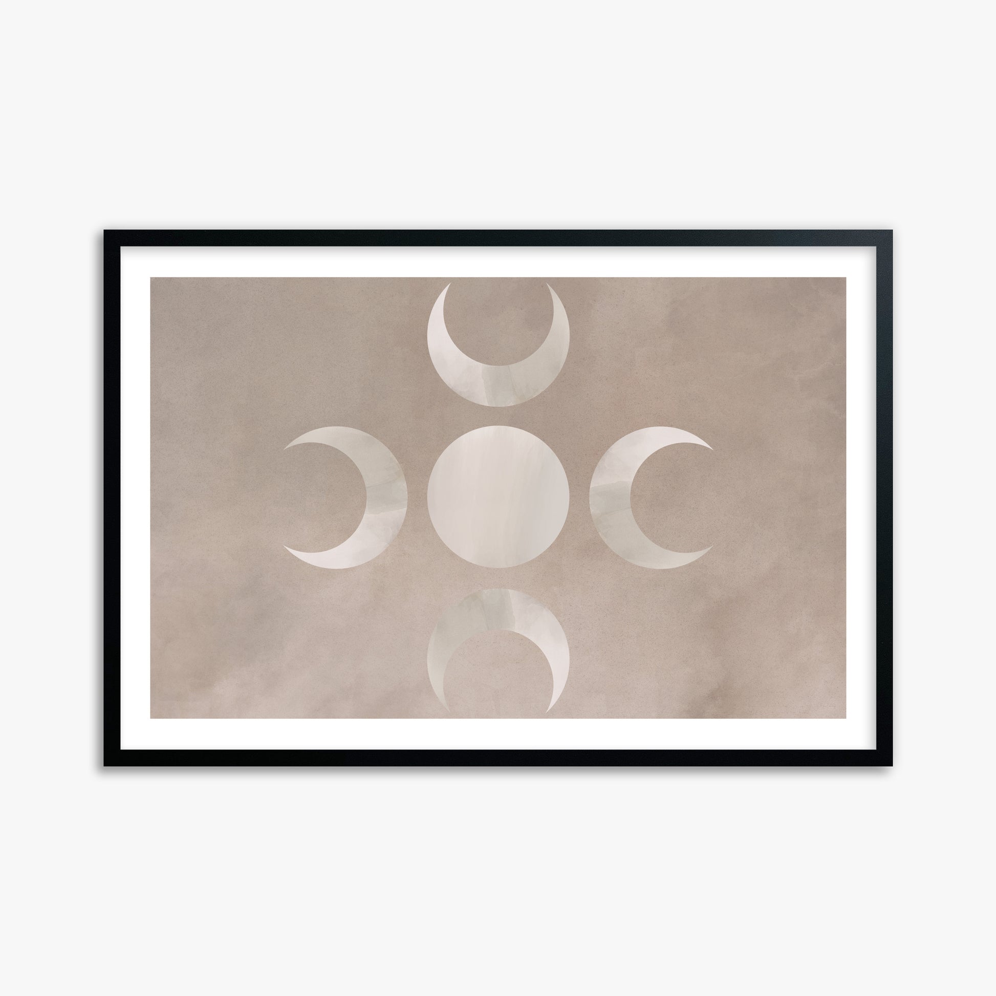 Mystic Moon Phases, 61x91cm Framed Poster With Black Frame