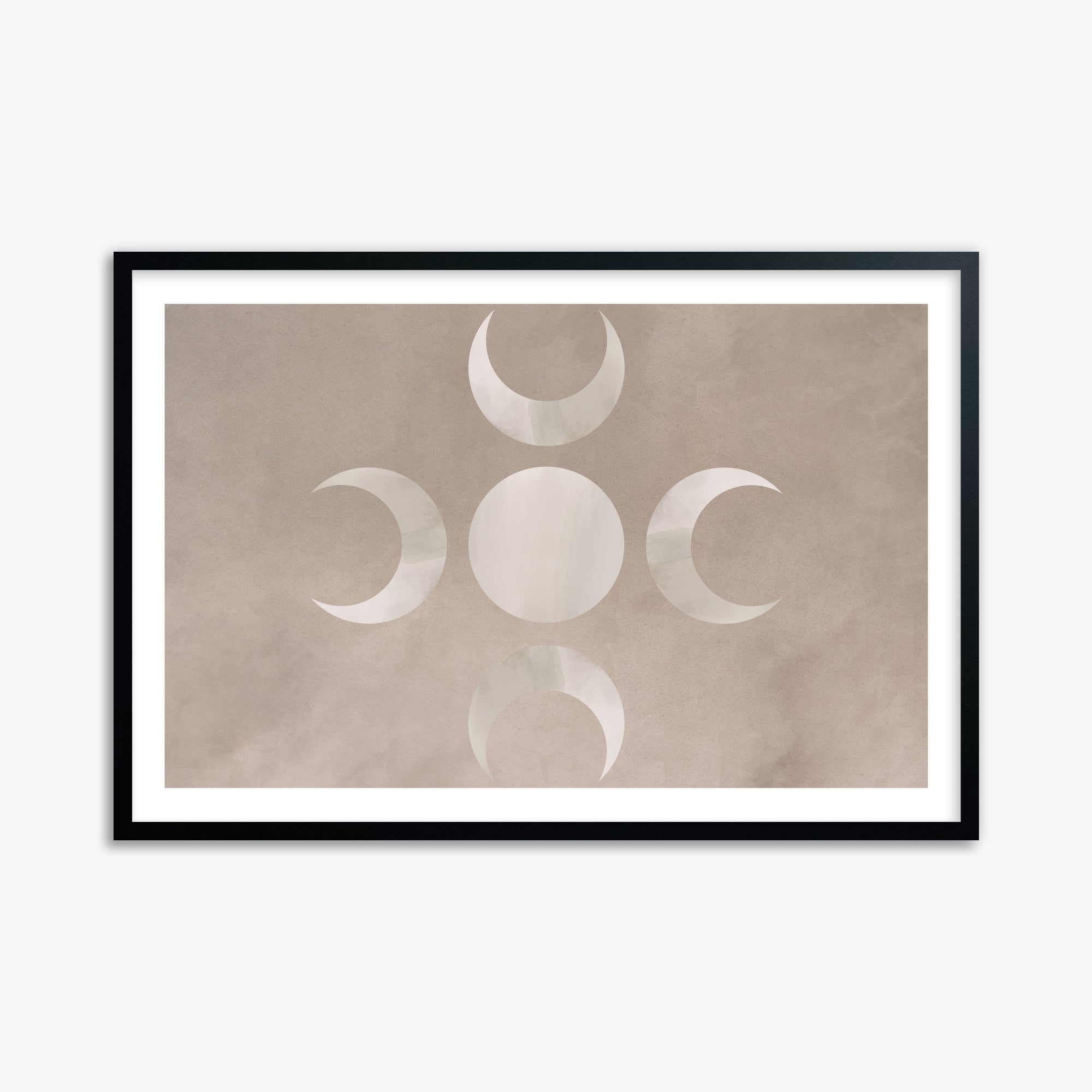 Mystic Moon Phases, 61x91cm Framed Poster With Black Frame