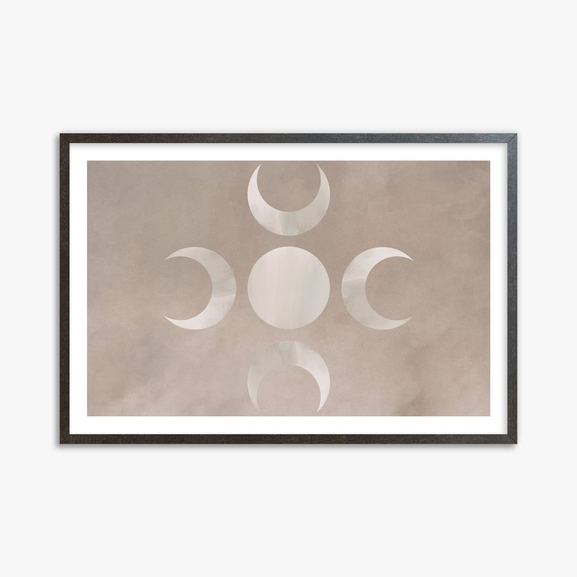 Mystic Moon Phases, 61x91cm Framed Poster With Espresso Frame