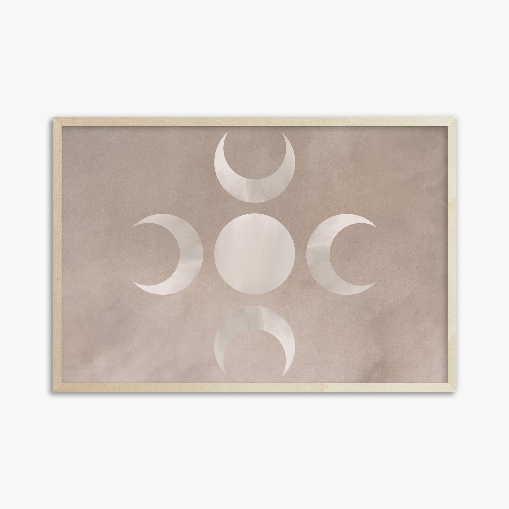 Mystic Moon Phases, 61x91cm Framed Poster With Lime Wood Frame