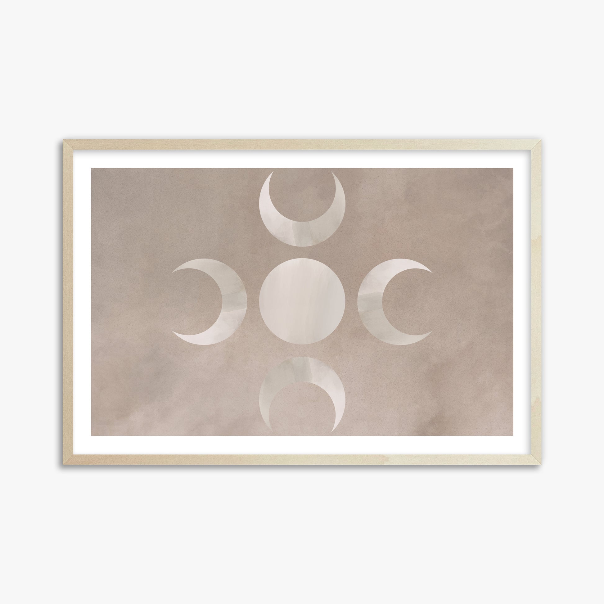 Mystic Moon Phases, 61x91cm Framed Poster With Lime Wood Frame