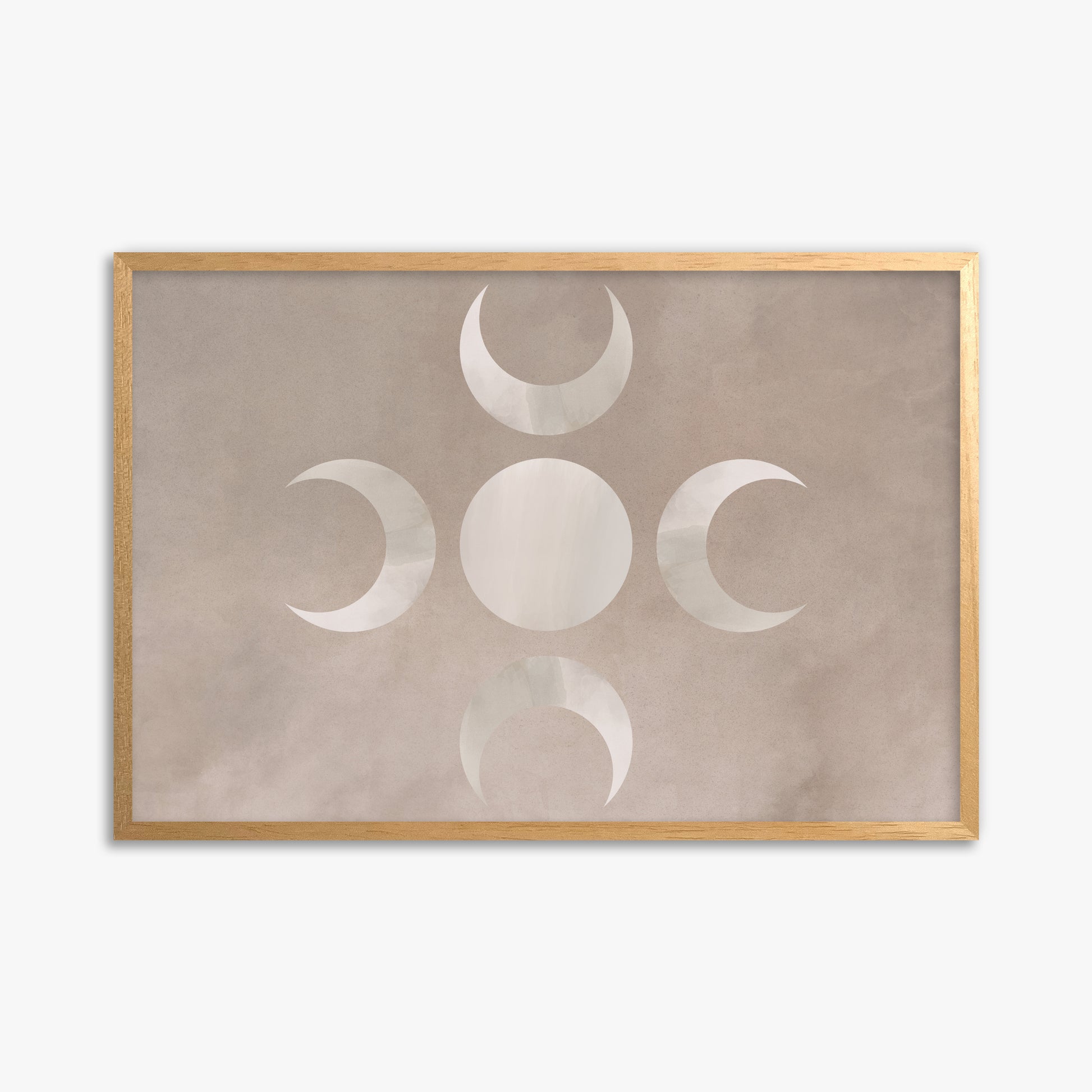 Mystic Moon Phases, 61x91cm Framed Poster With Oak Frame