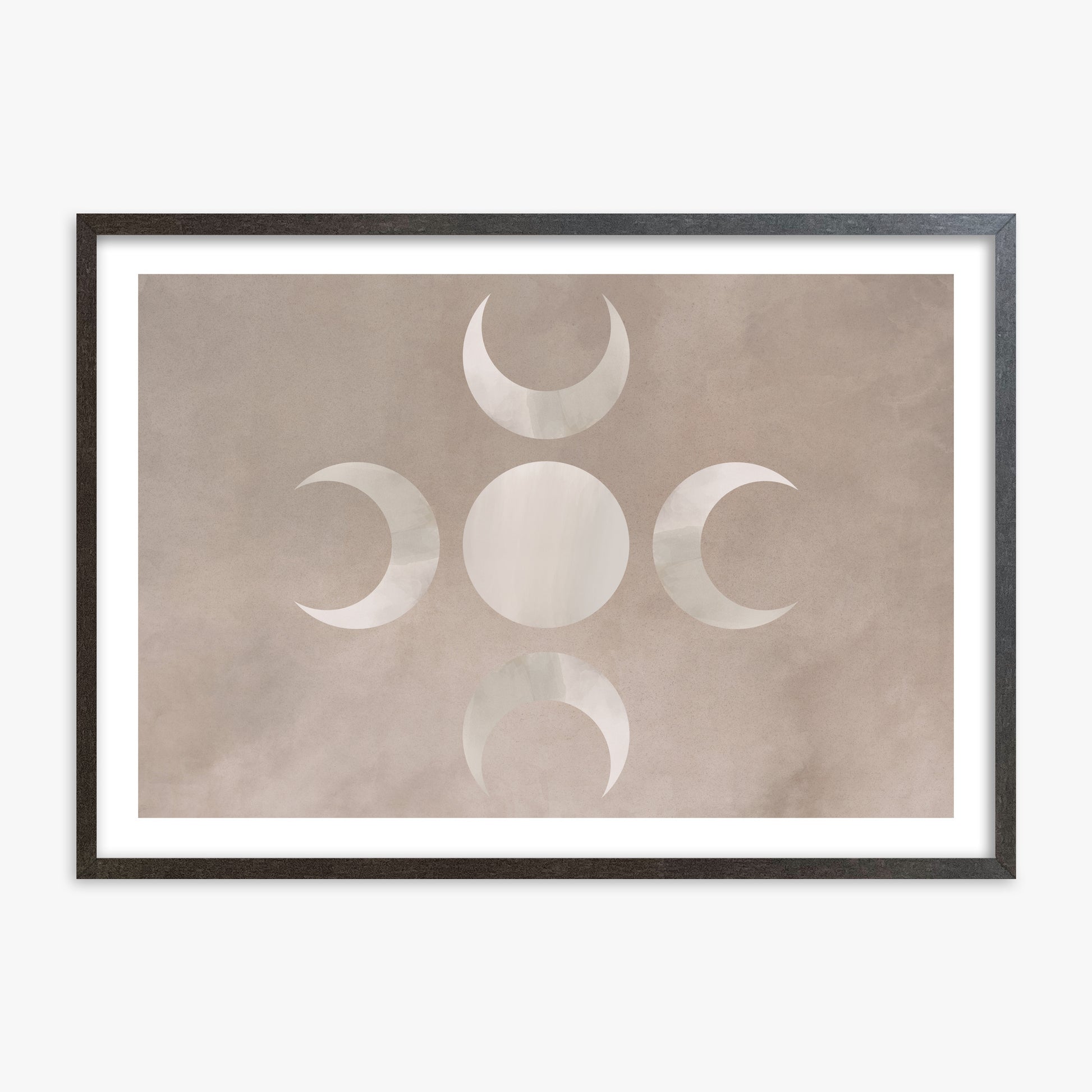 Mystic Moon Phases, 70x100cm Framed Poster With Espresso Frame