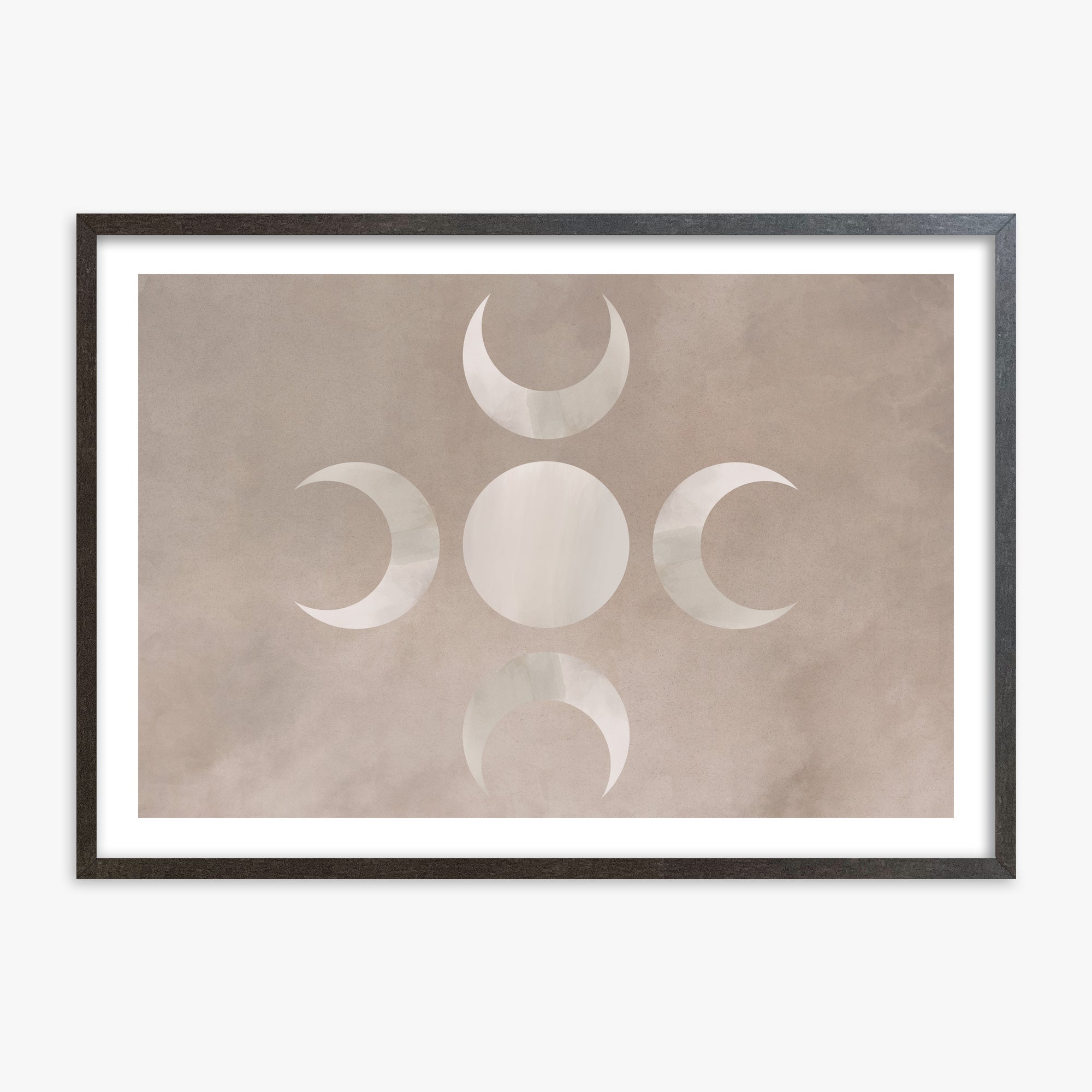 Mystic Moon Phases, 70x100cm Framed Poster With Espresso Frame