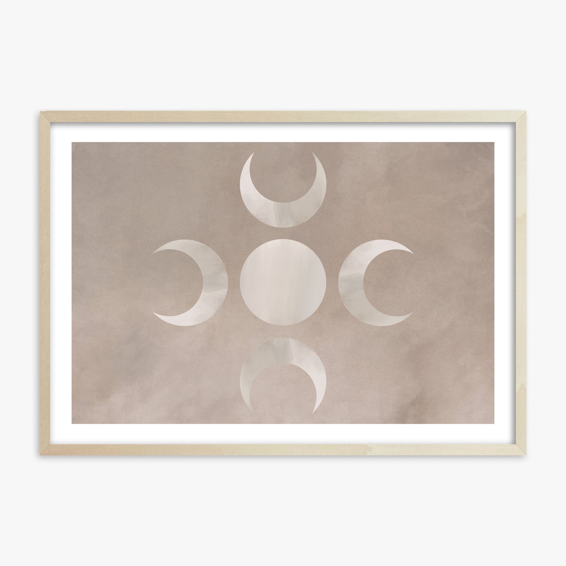 Mystic Moon Phases, 70x100cm Framed Poster With Lime Wood Frame