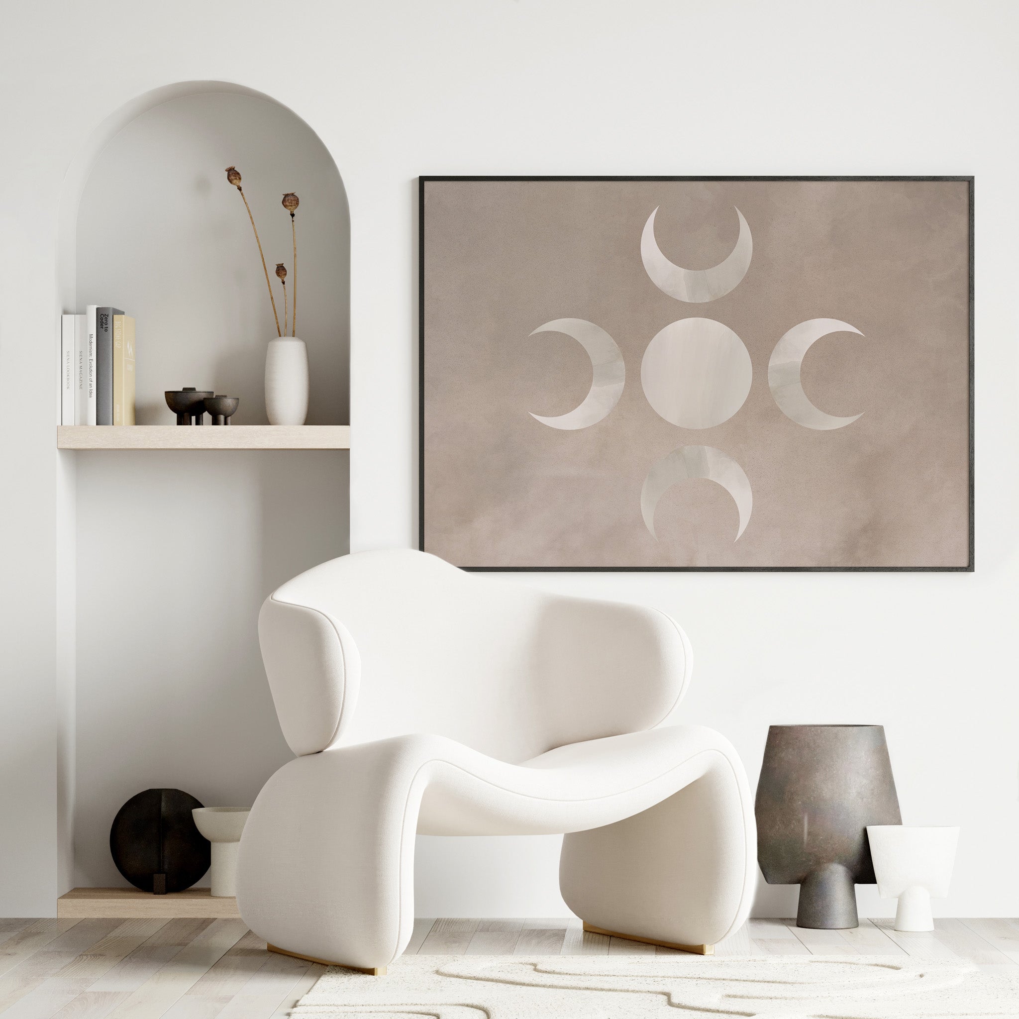 Design Concept No. 25 for Mystic Moon Phases Modern Poster Art