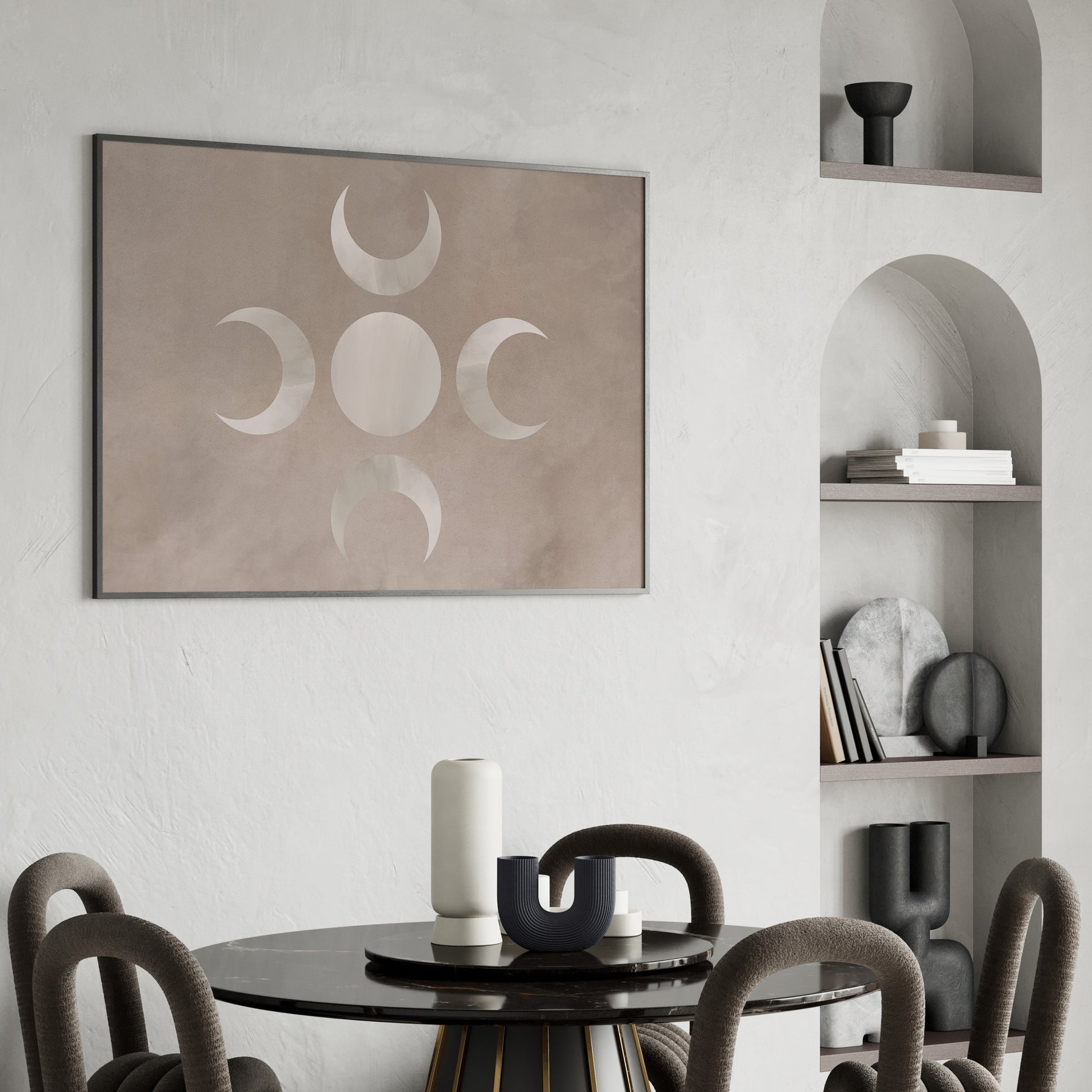 Design Concept No. 26 for Mystic Moon Phases Modern Poster Art