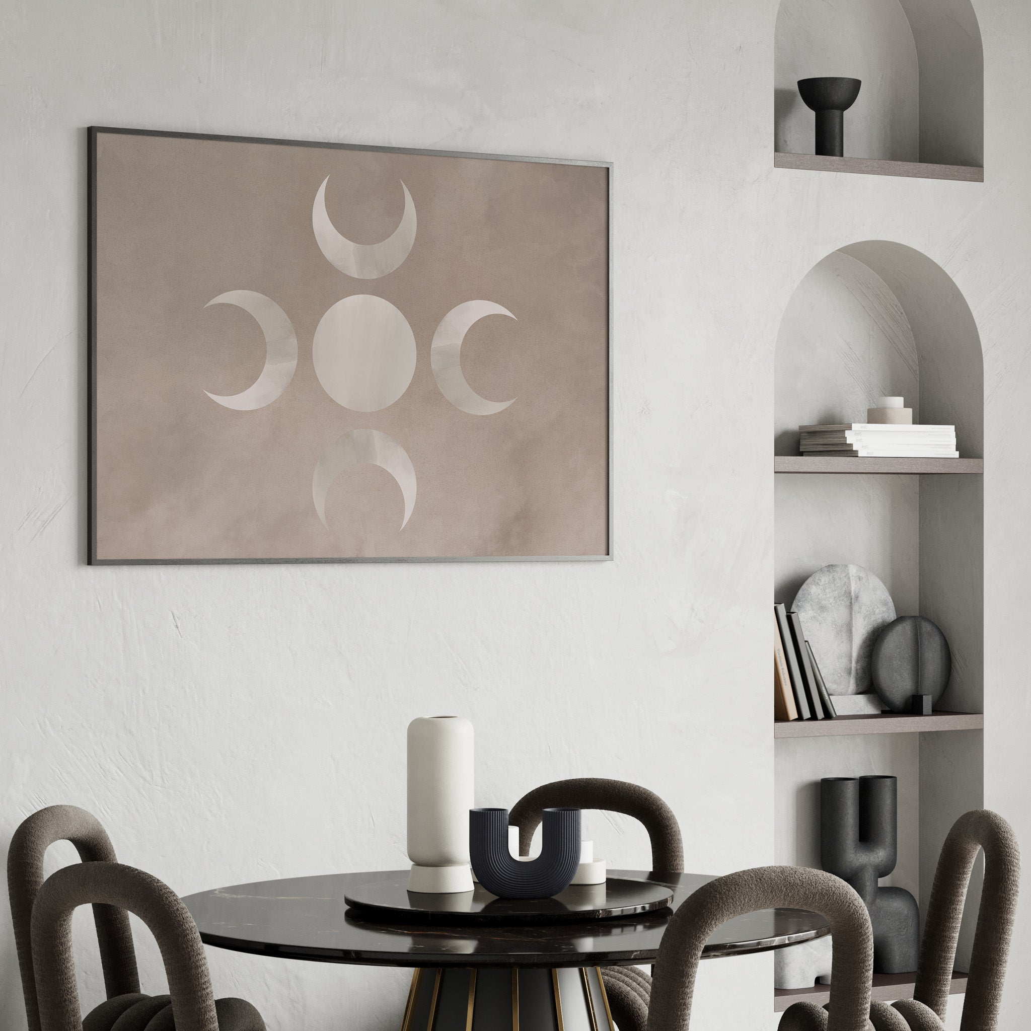 Design Concept No. 26 for Mystic Moon Phases Modern Poster Art