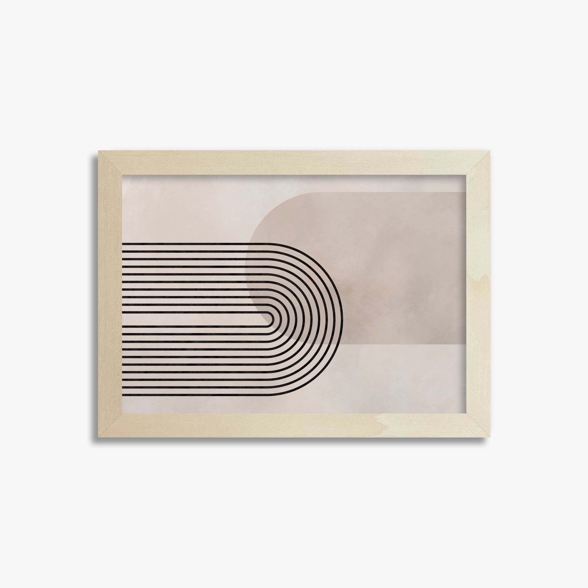 Parallel Over Curve, 21x30cm Framed Poster With Lime Wood Frame