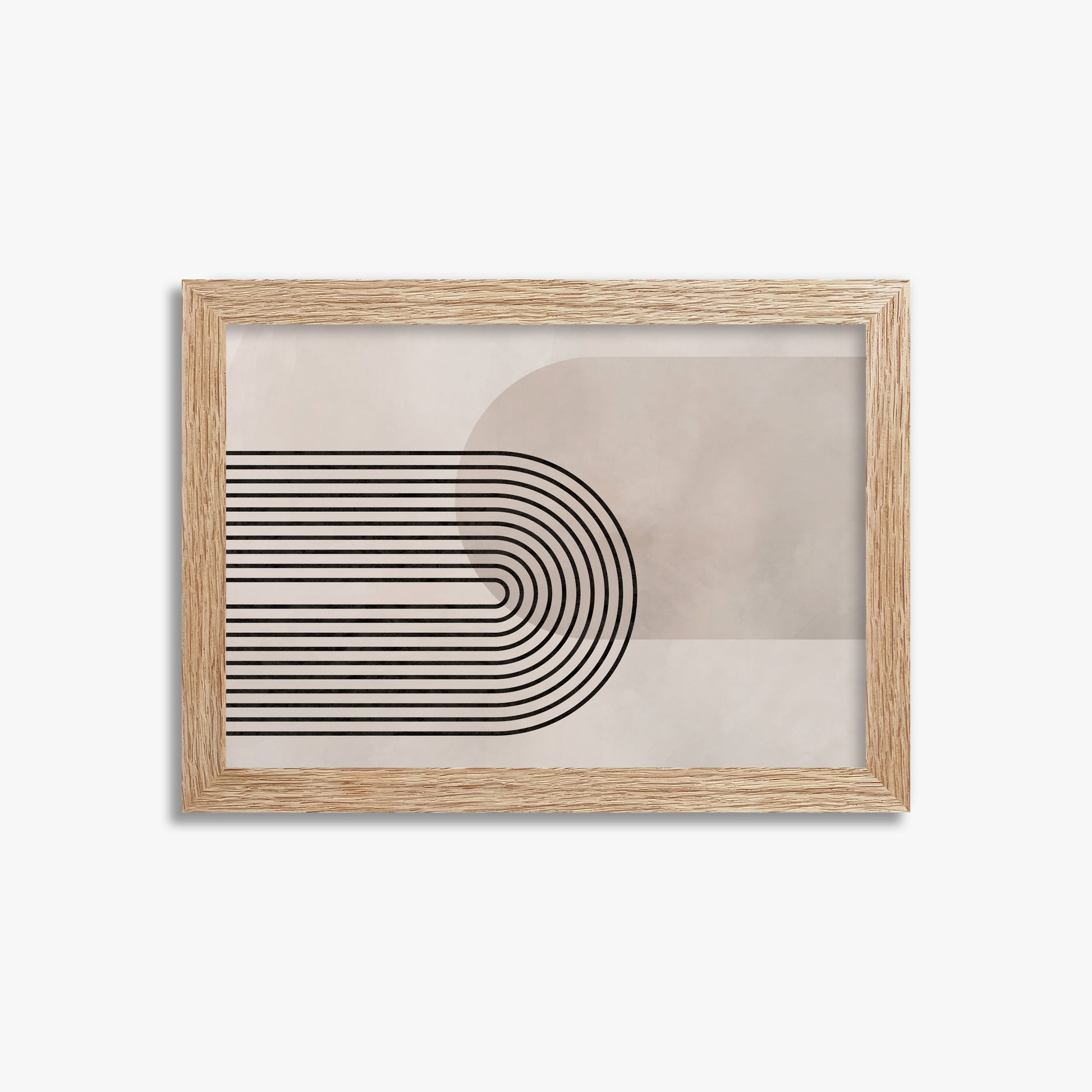 Parallel Over Curve, 21x30cm Framed Poster With Raw Oak Frame