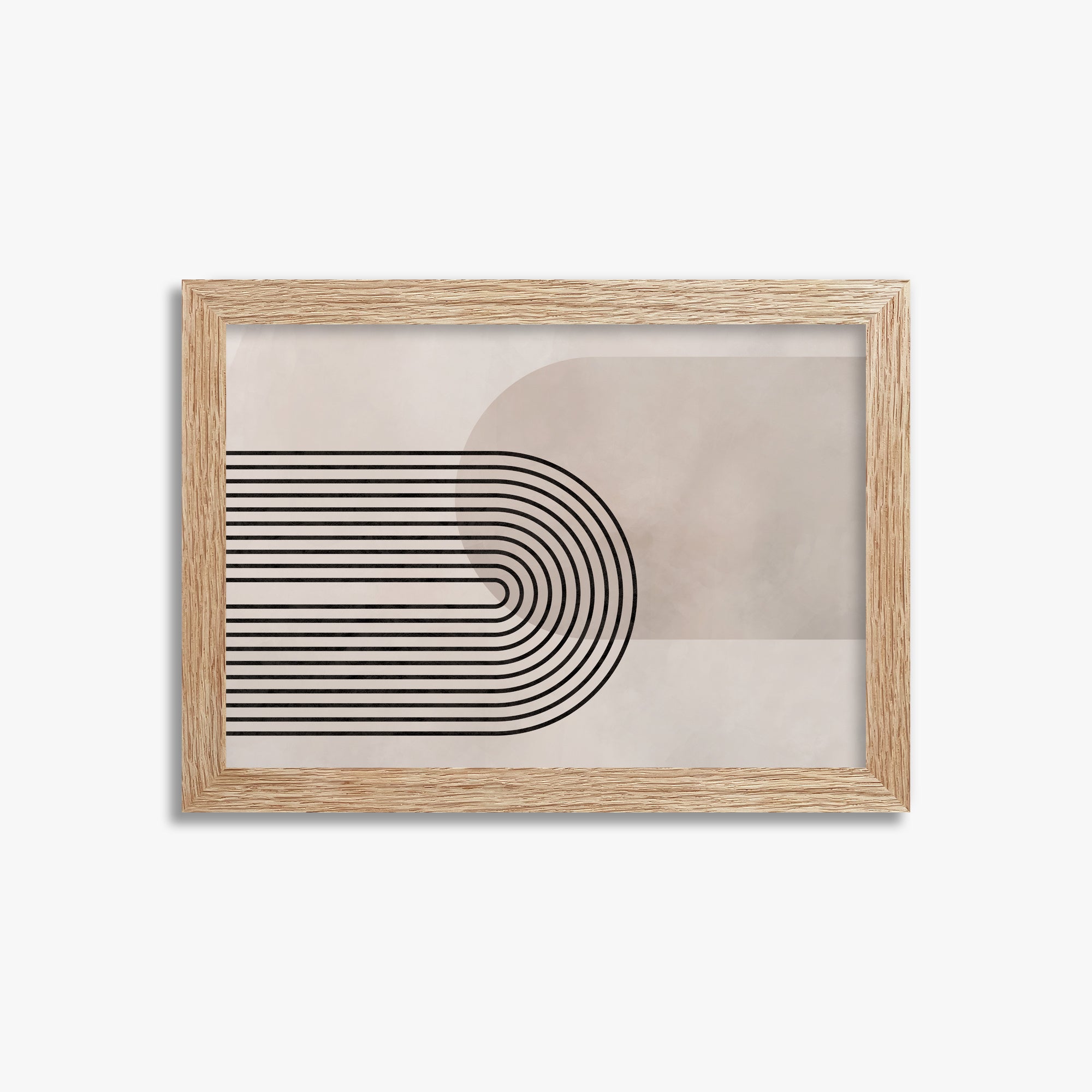 Parallel Over Curve, 21x30cm Framed Poster With Raw Oak Frame