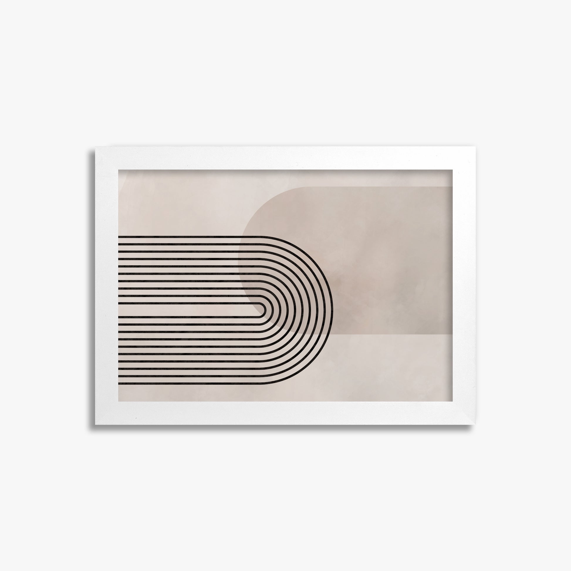 Parallel Over Curve, 21x30cm Framed Poster With White Frame