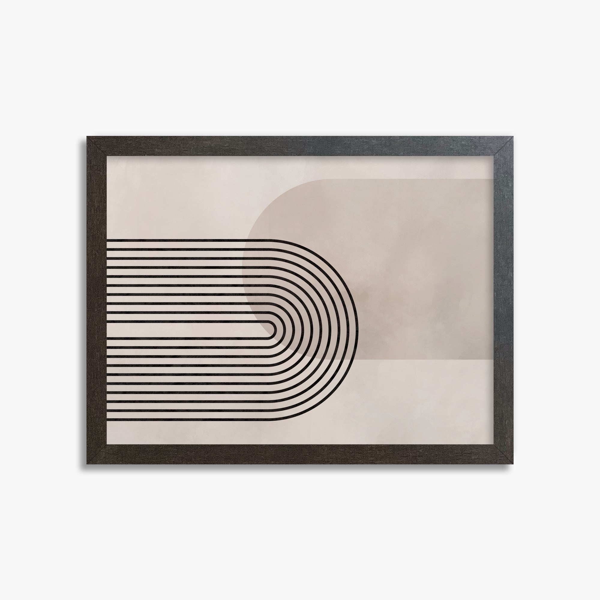 Parallel Over Curve, 30x40cm Framed Poster With Espresso Frame