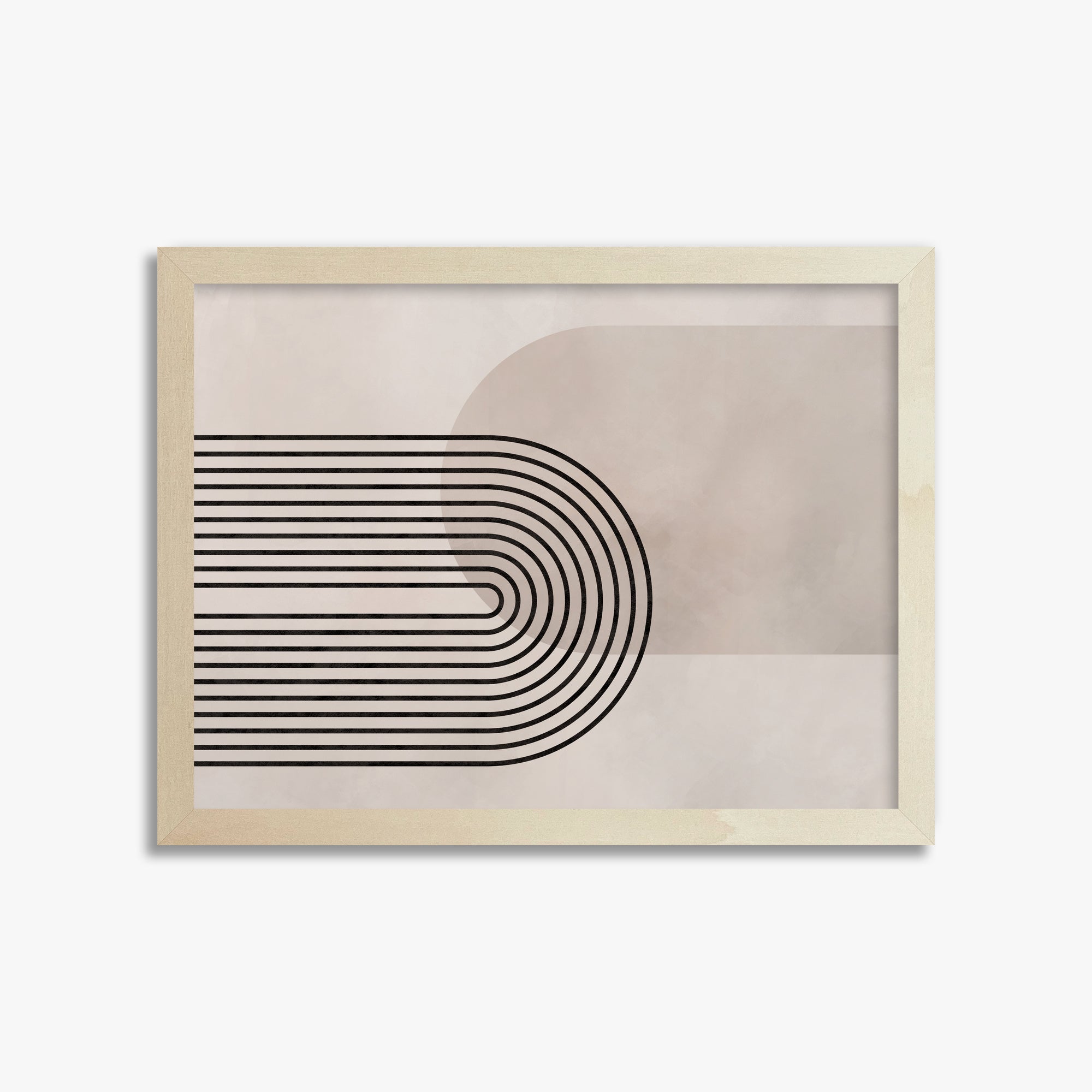 Parallel Over Curve, 30x40cm Framed Poster With Lime Wood Frame