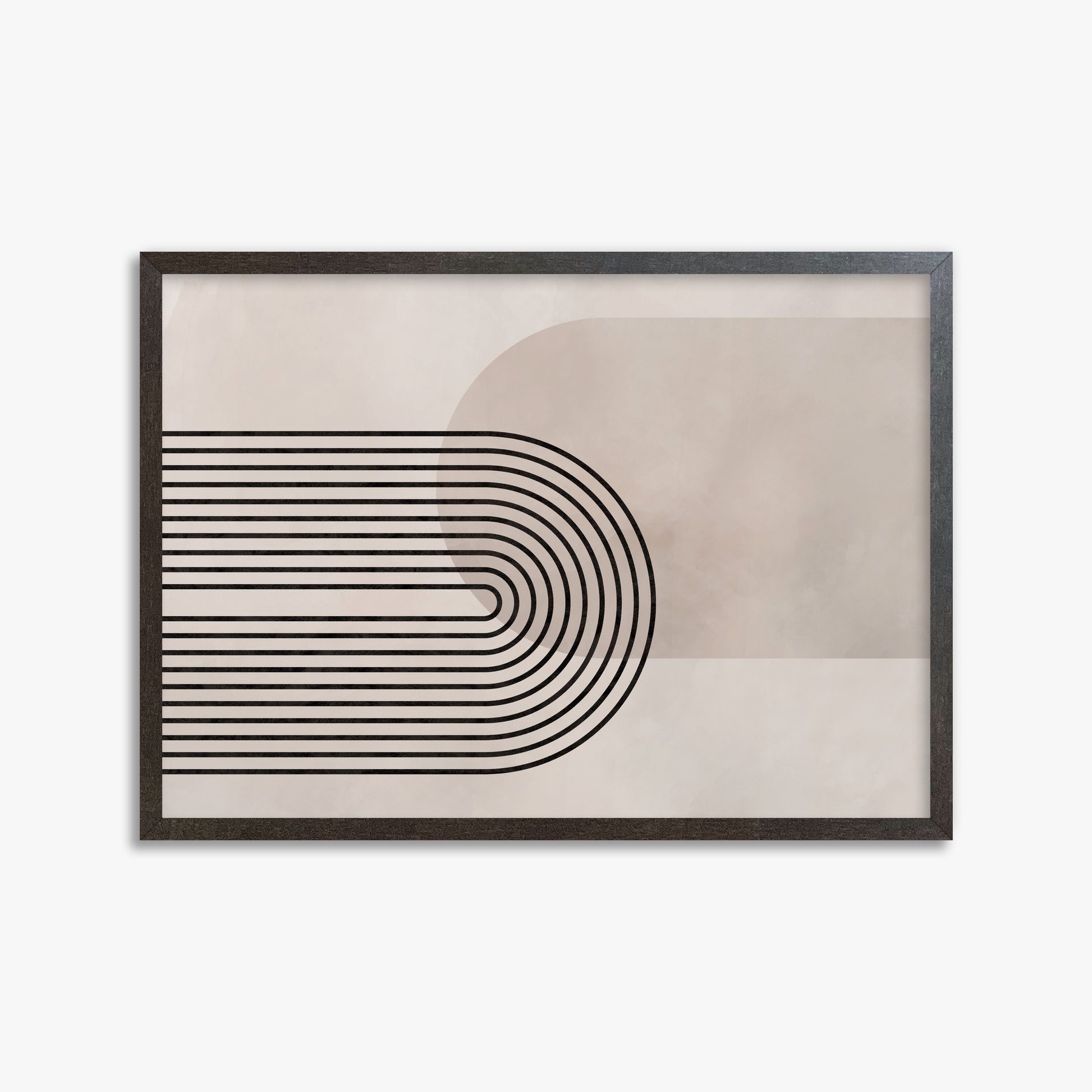 Parallel Over Curve, 50x70cm Framed Poster With Espresso Frame