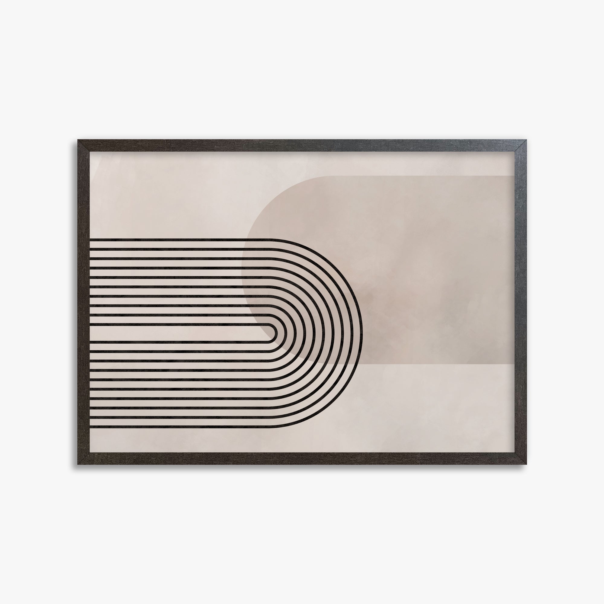 Parallel Over Curve, 50x70cm Framed Poster With Espresso Frame