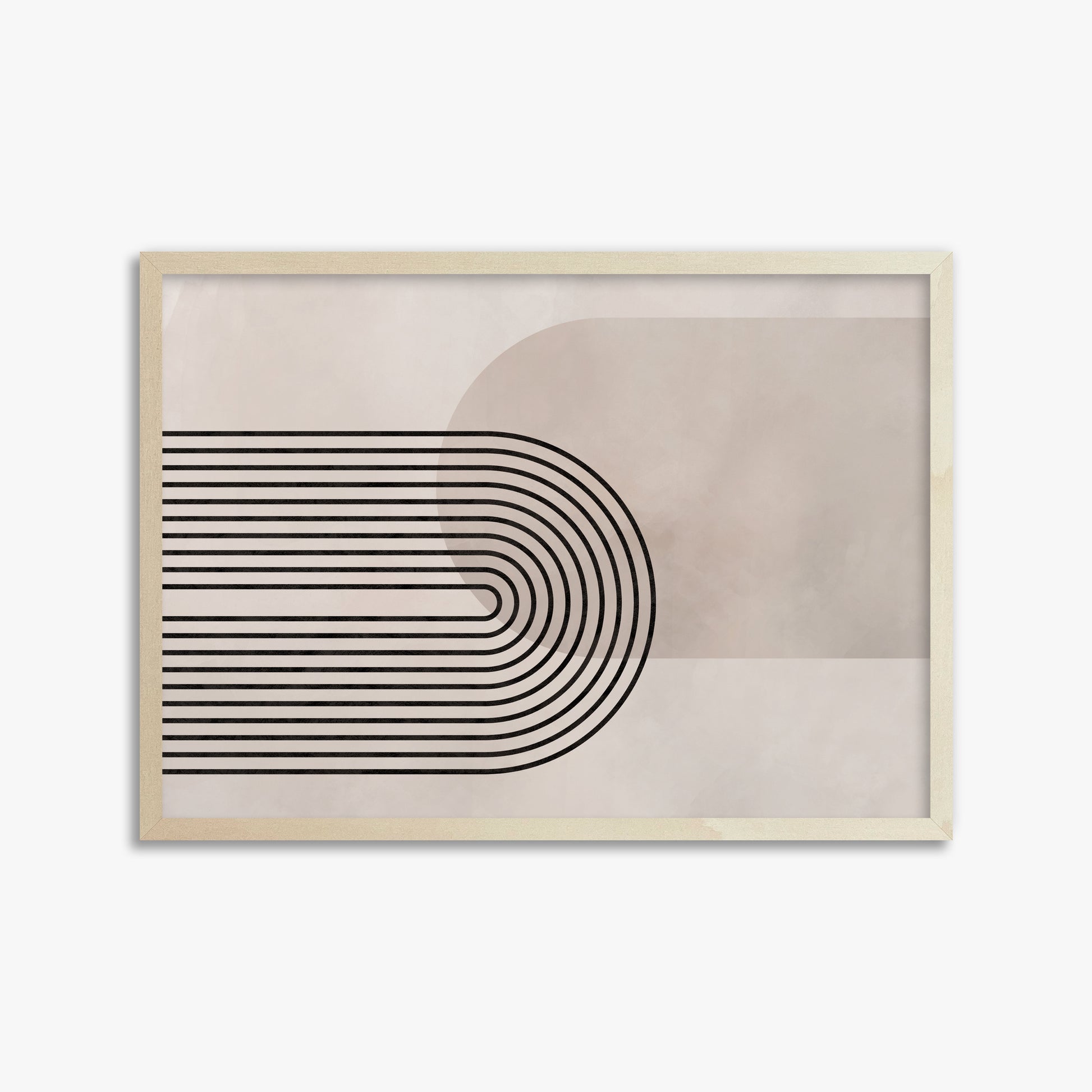 Parallel Over Curve, 50x70cm Framed Poster With Lime Wood Frame