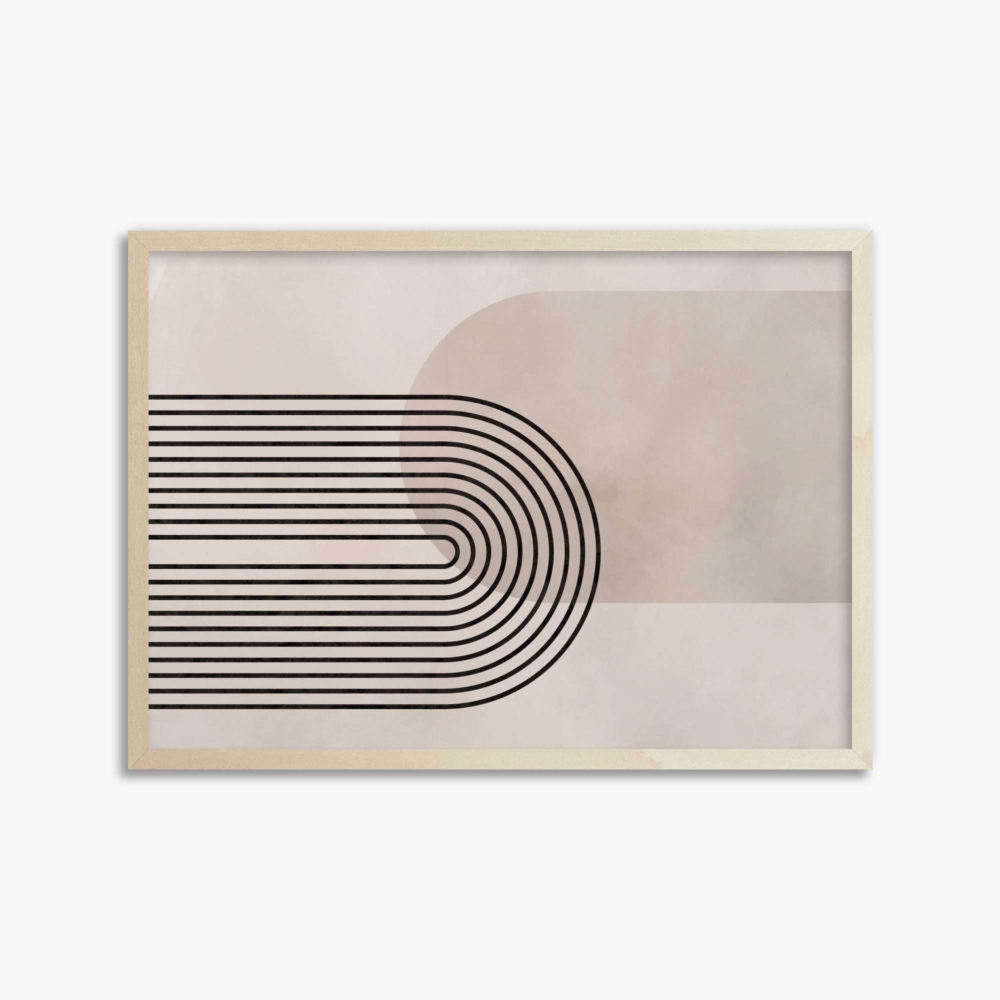 Parallel Over Curve, 50x70cm Framed Poster With Lime Wood Frame