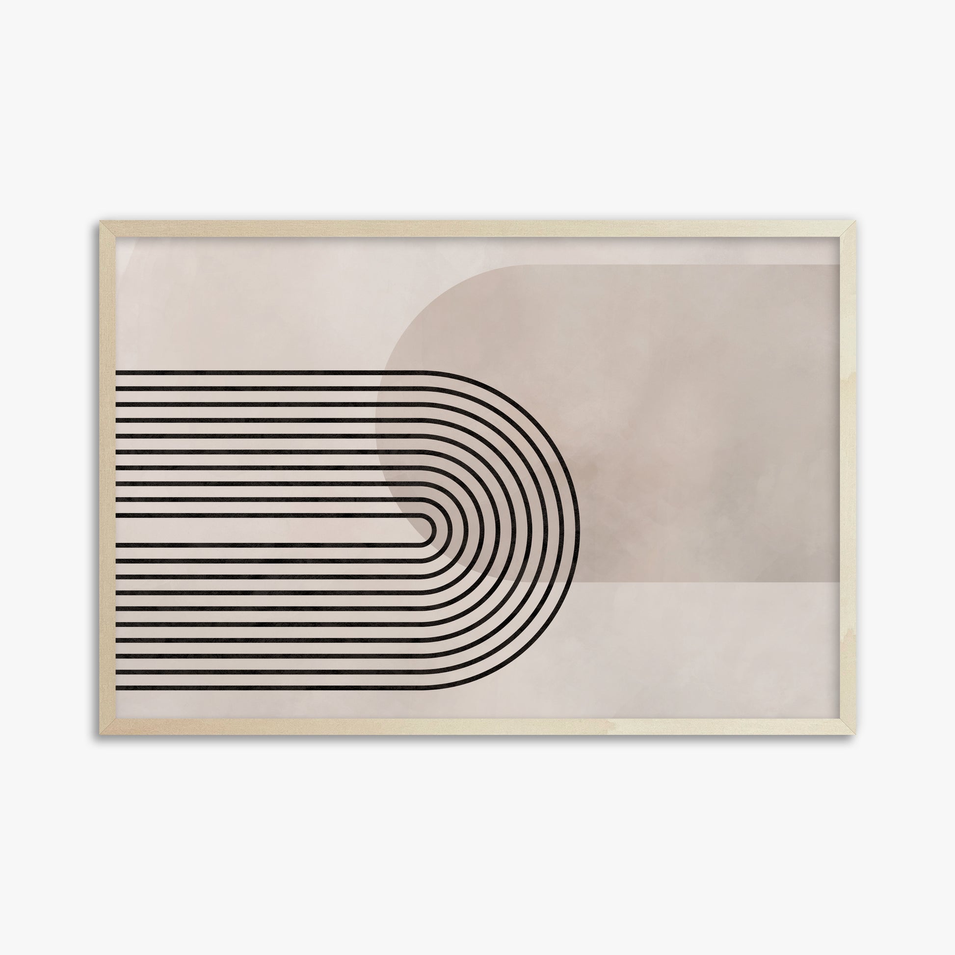 Parallel Over Curve, 61x91cm Framed Poster With Lime Wood Frame