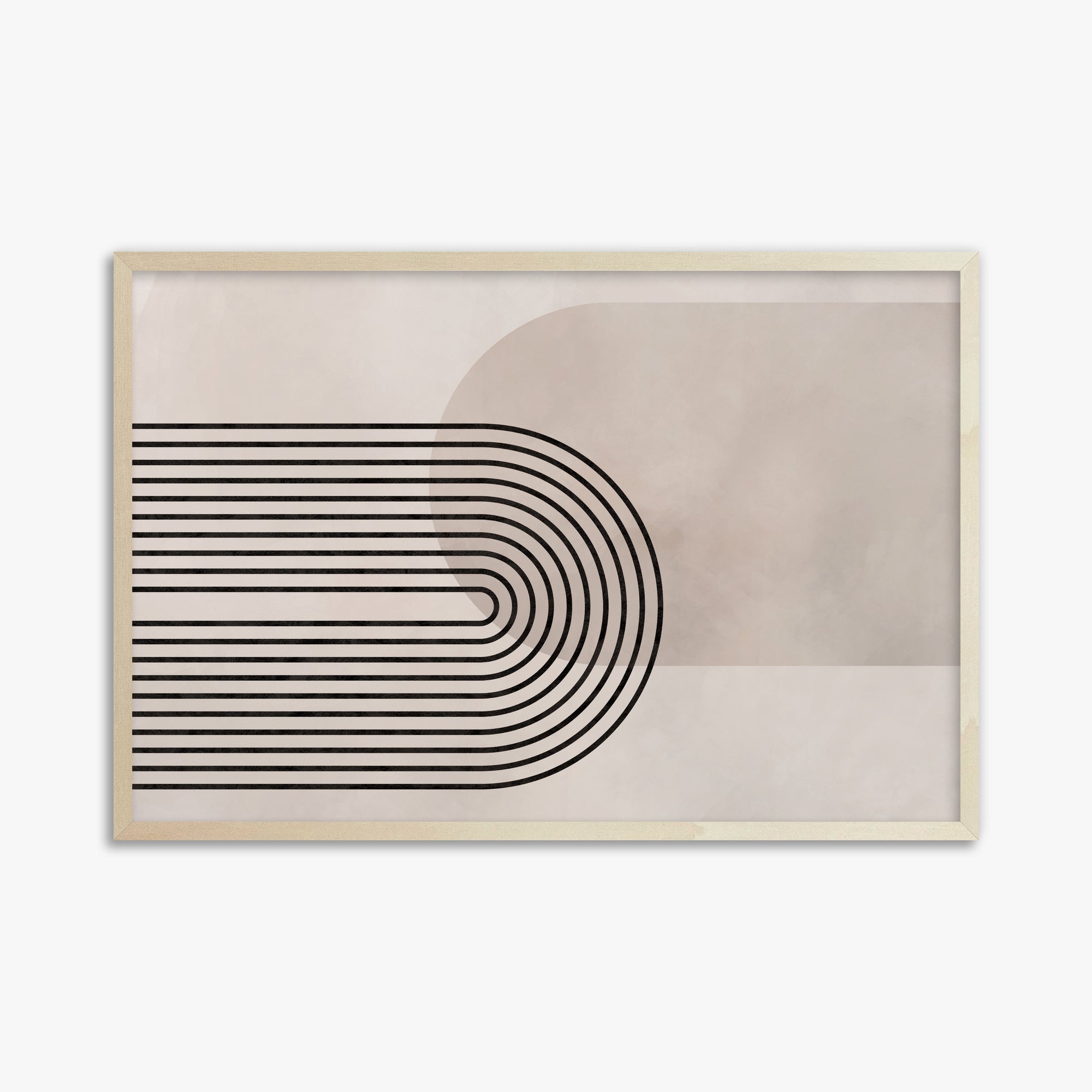 Parallel Over Curve, 61x91cm Framed Poster With Lime Wood Frame