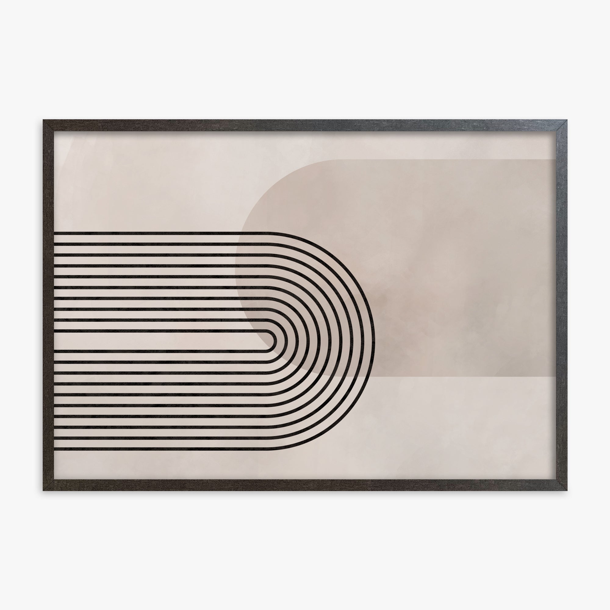 Parallel Over Curve, 70x100cm Framed Poster With Espresso Frame