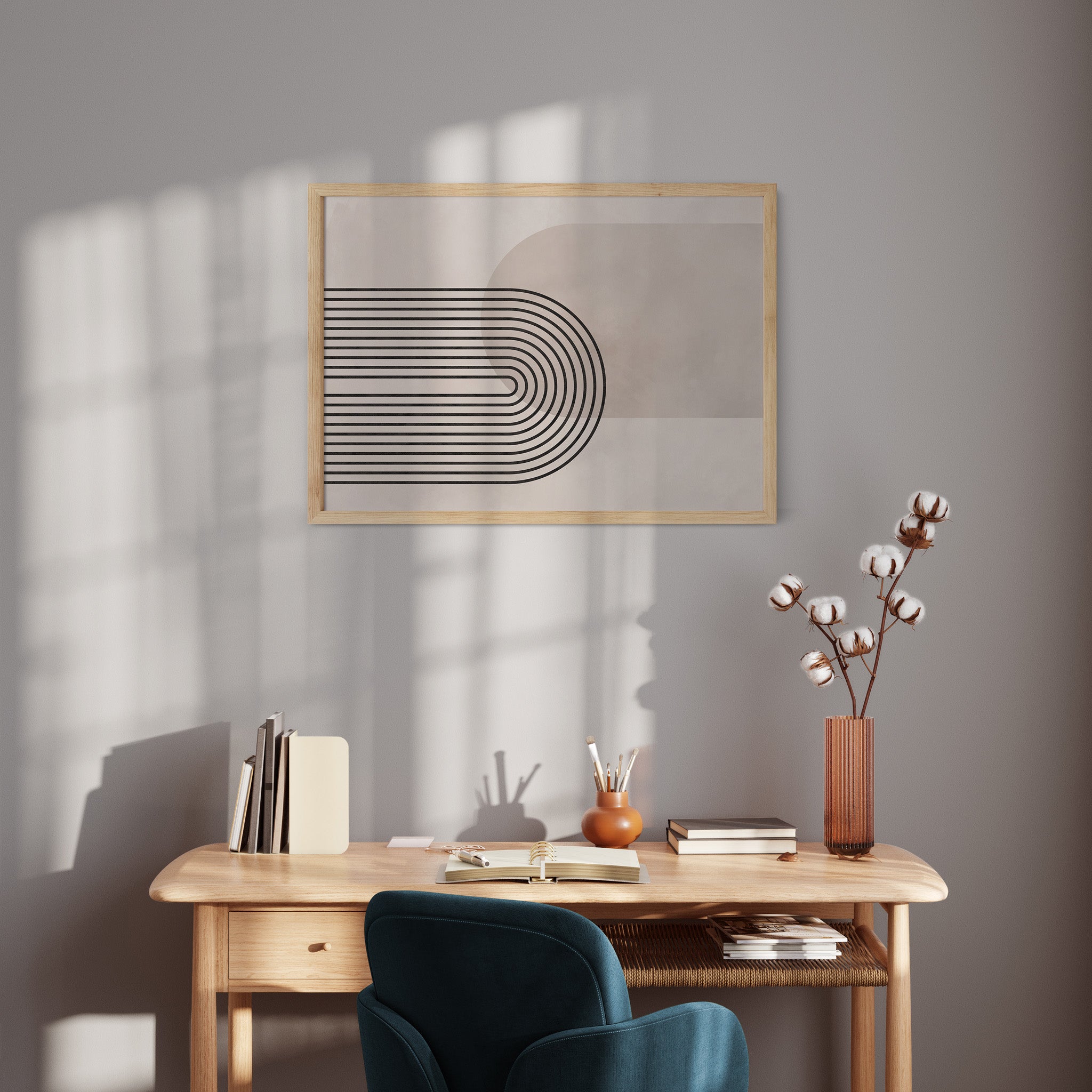 Design Concept No. 11 for Parallel Over Curve Modern Poster Art