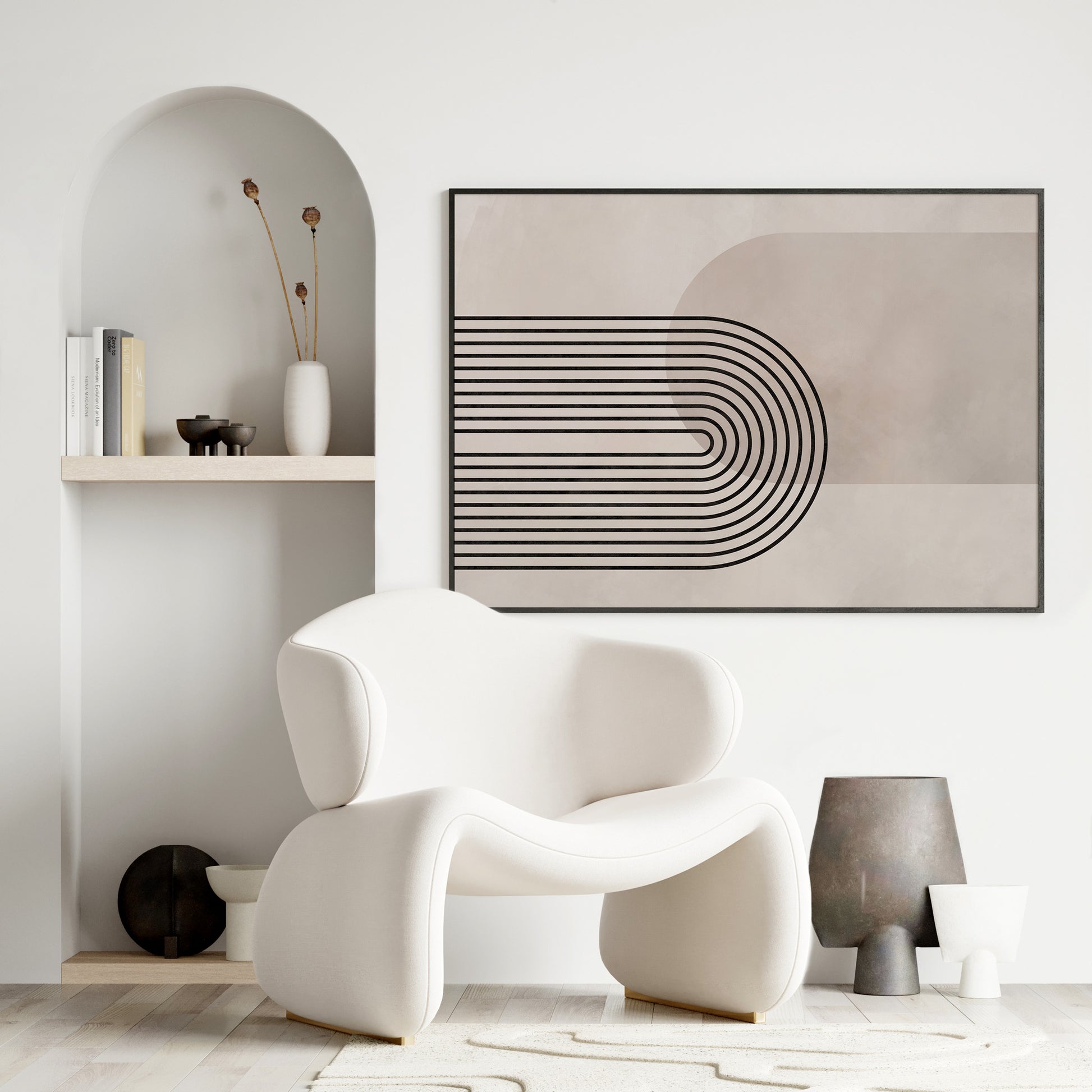 Design Concept No. 25 for Parallel Over Curve Modern Poster Art