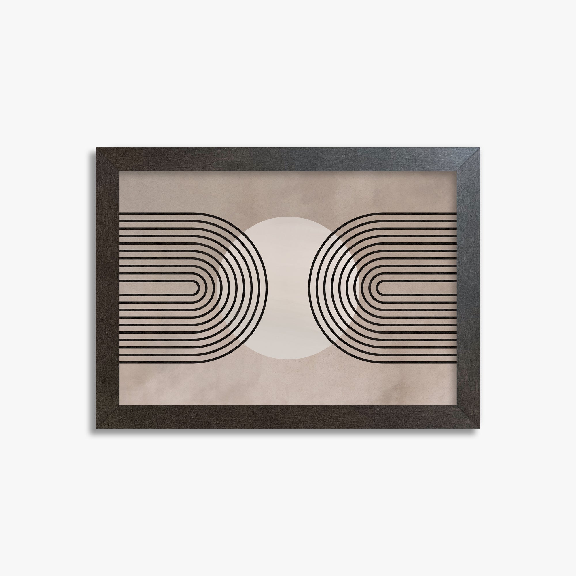 Framed Solar Loop, 21x30cm Framed Art Reproduction With Espresso Frame