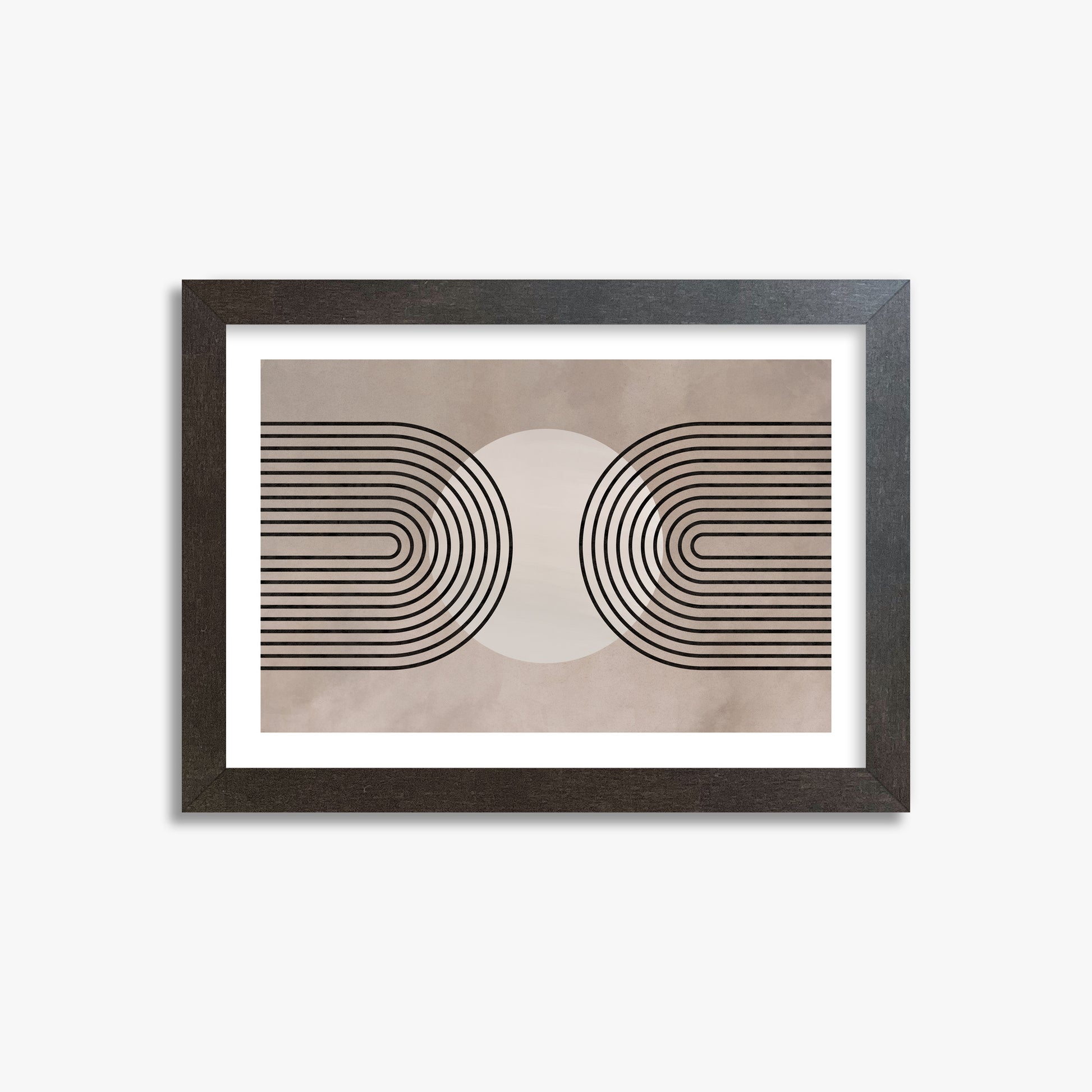 Framed Solar Loop, 21x30cm Framed Art Reproduction With Espresso Frame