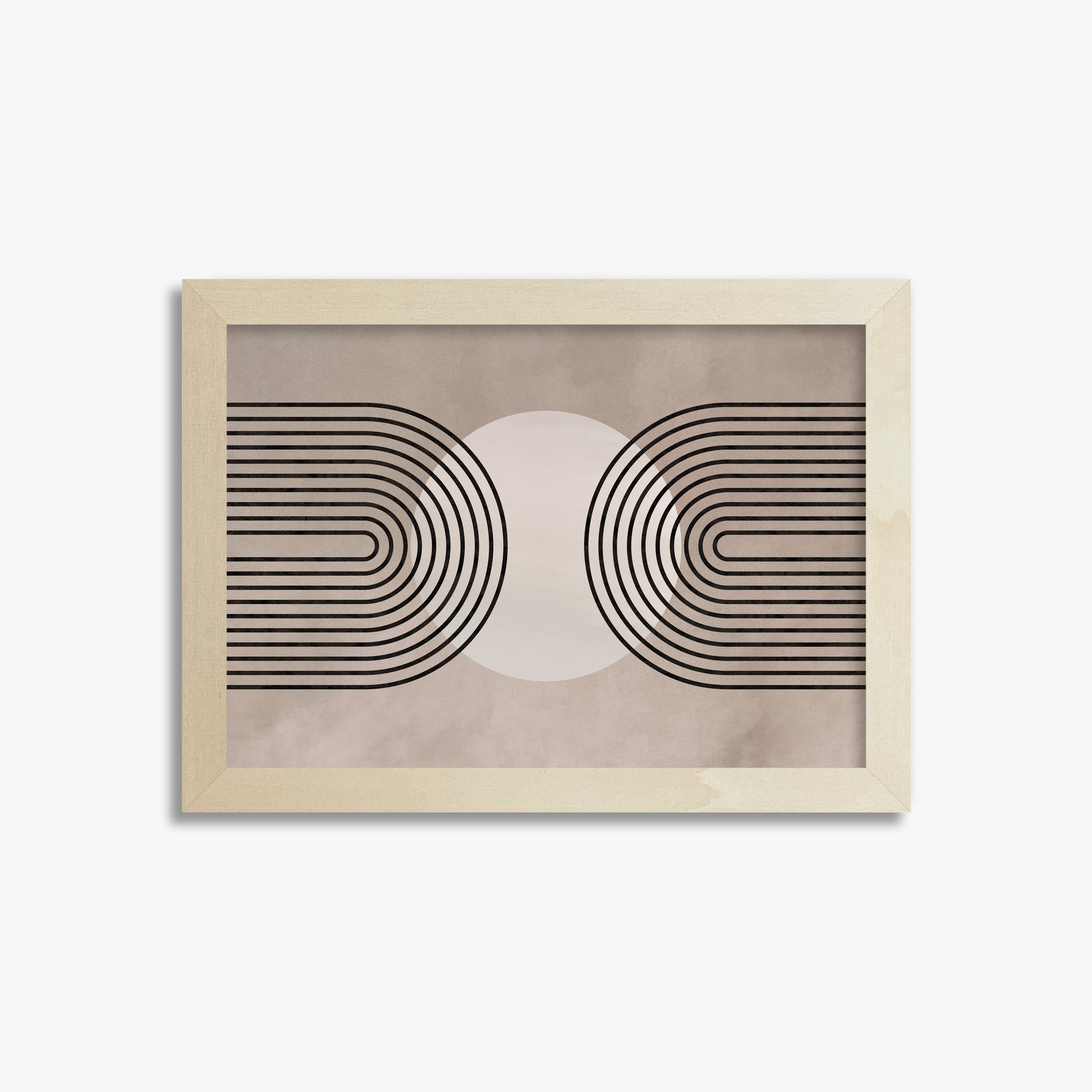 Framed Solar Loop, 21x30cm Framed Art Reproduction With Lime Wood Frame