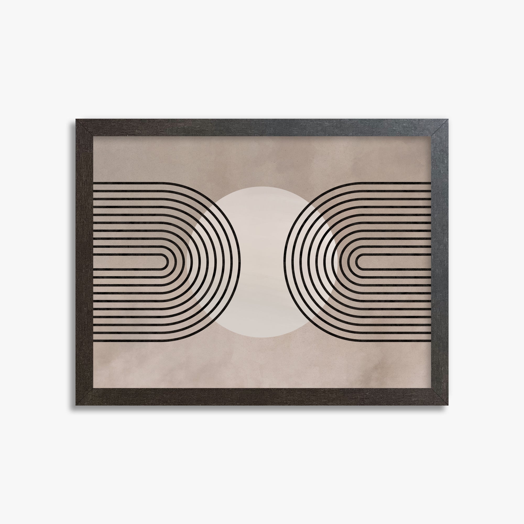 Framed Solar Loop, 30x40cm Framed Art Reproduction With Espresso Frame