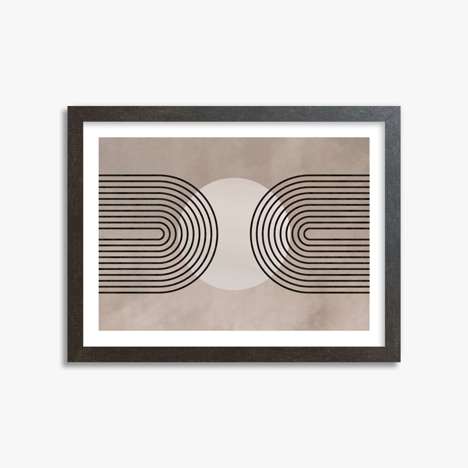 Framed Solar Loop, 30x40cm Framed Art Reproduction With Espresso Frame