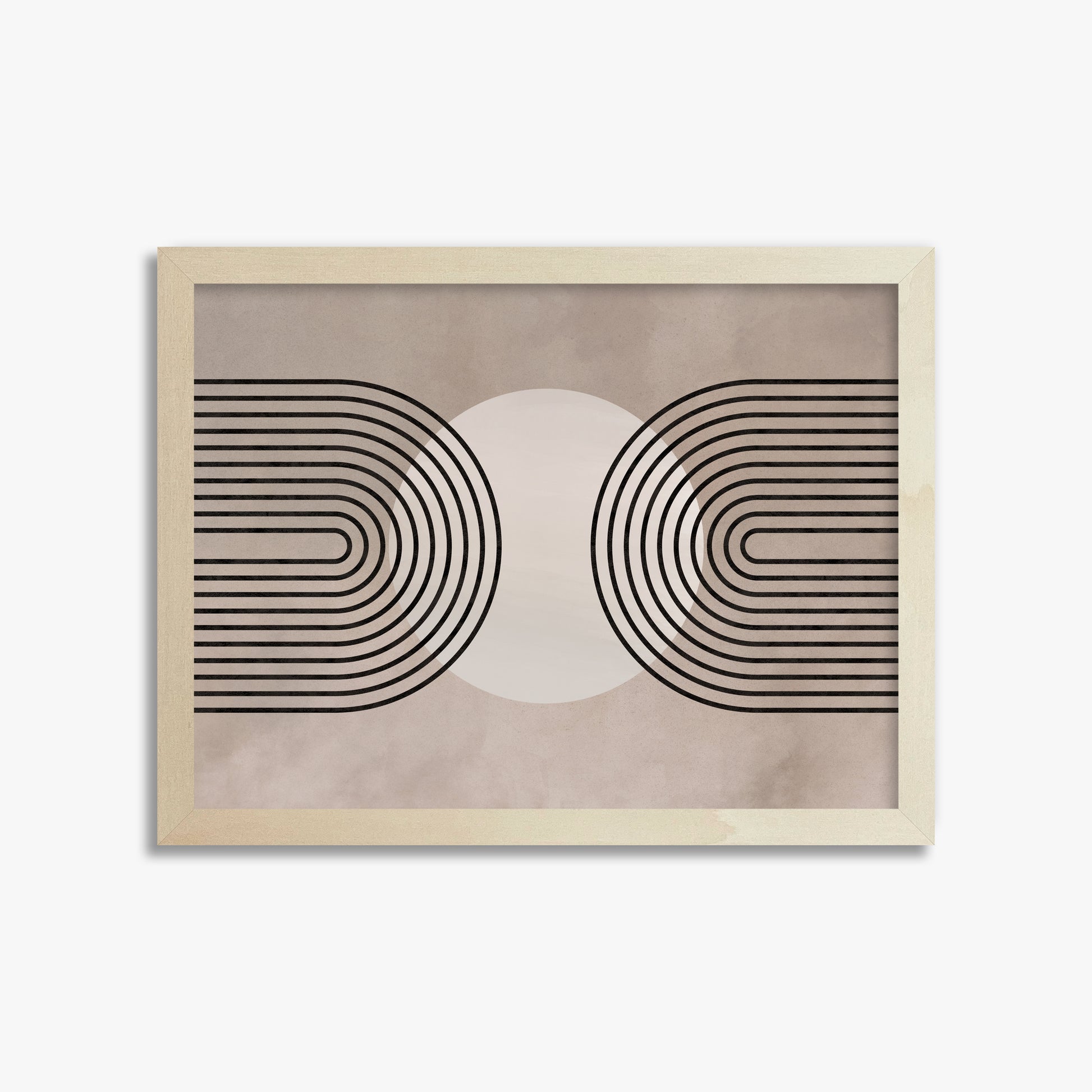Framed Solar Loop, 30x40cm Framed Art Reproduction With Lime Wood Frame